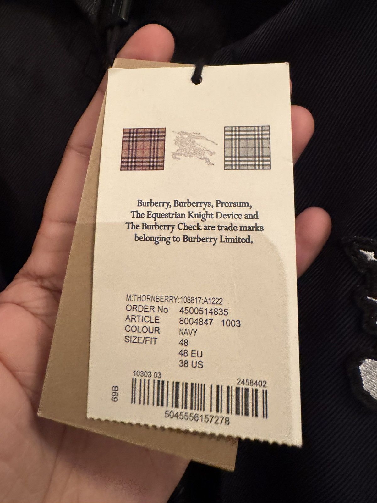 Burberry Burberry Thornberry Bomber Size US S / EU 44-46 / 1 - 4 Thumbnail