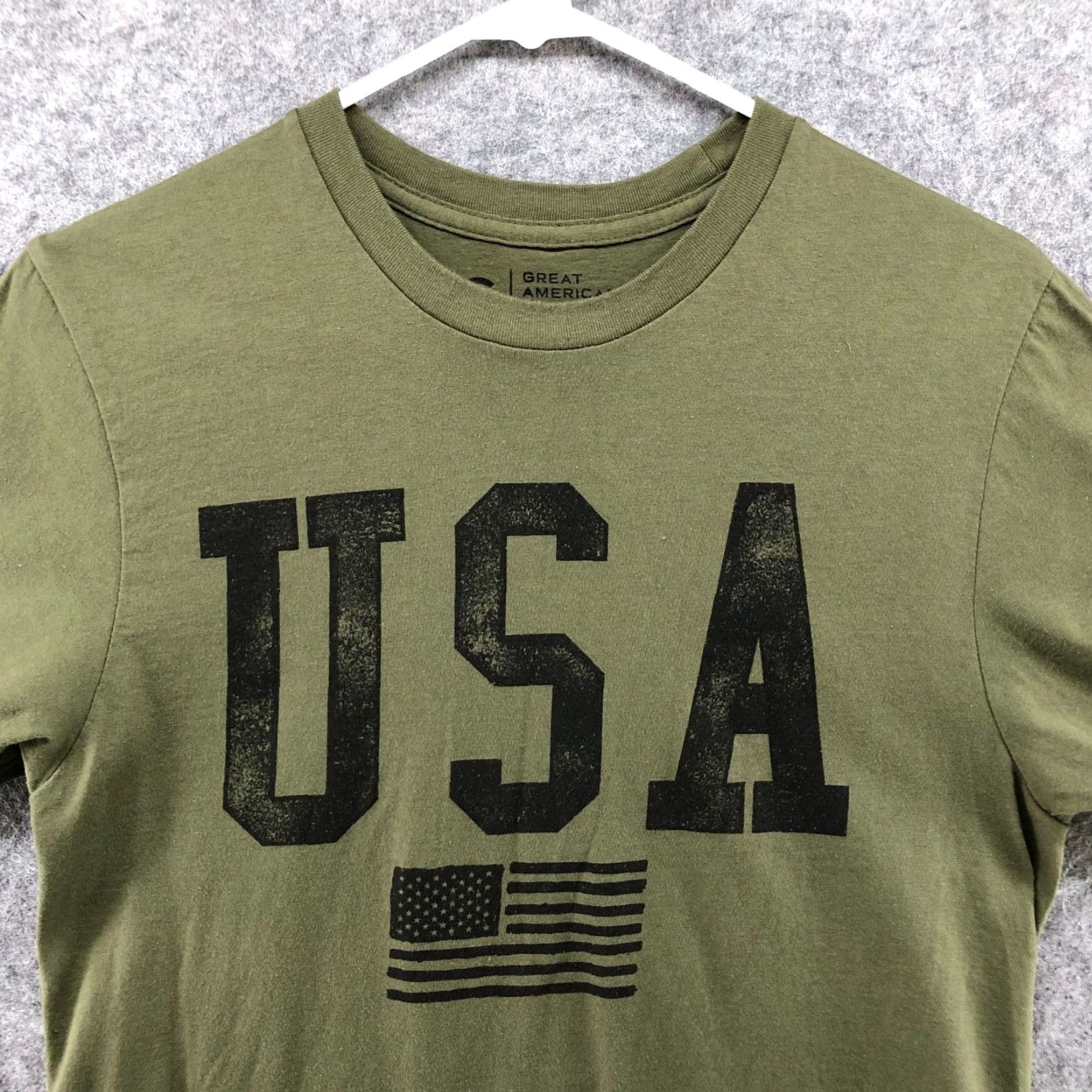 Greats VINTAGE Great American Lakes & Timber Mens T-Shirt USA Graphic Crew Neck Short Sleeve Green S Size US S / EU 44-46 / 1 - 3 Thumbnail