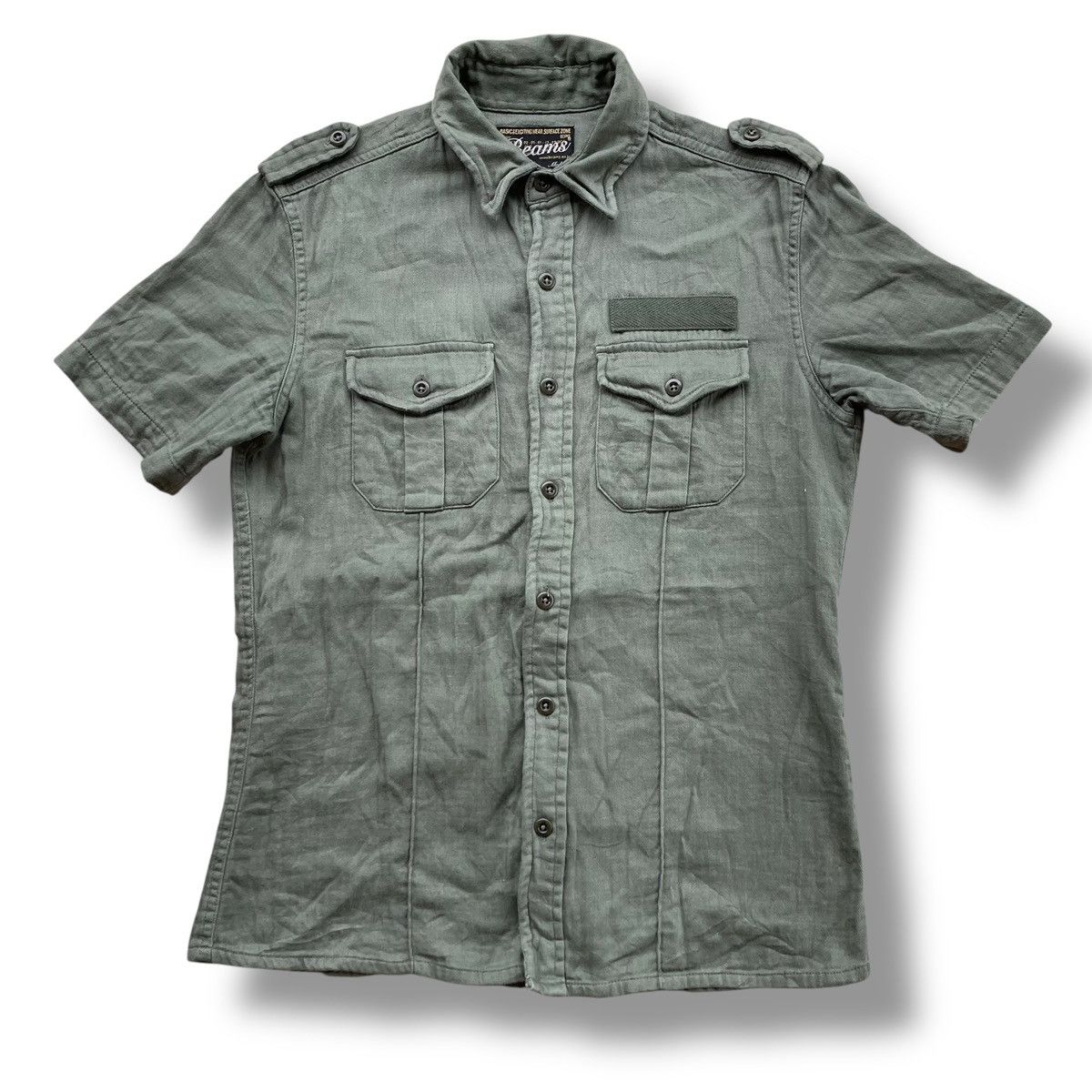 🇯🇵 BEAMS MILITARY BUTTON UP SHIRT
