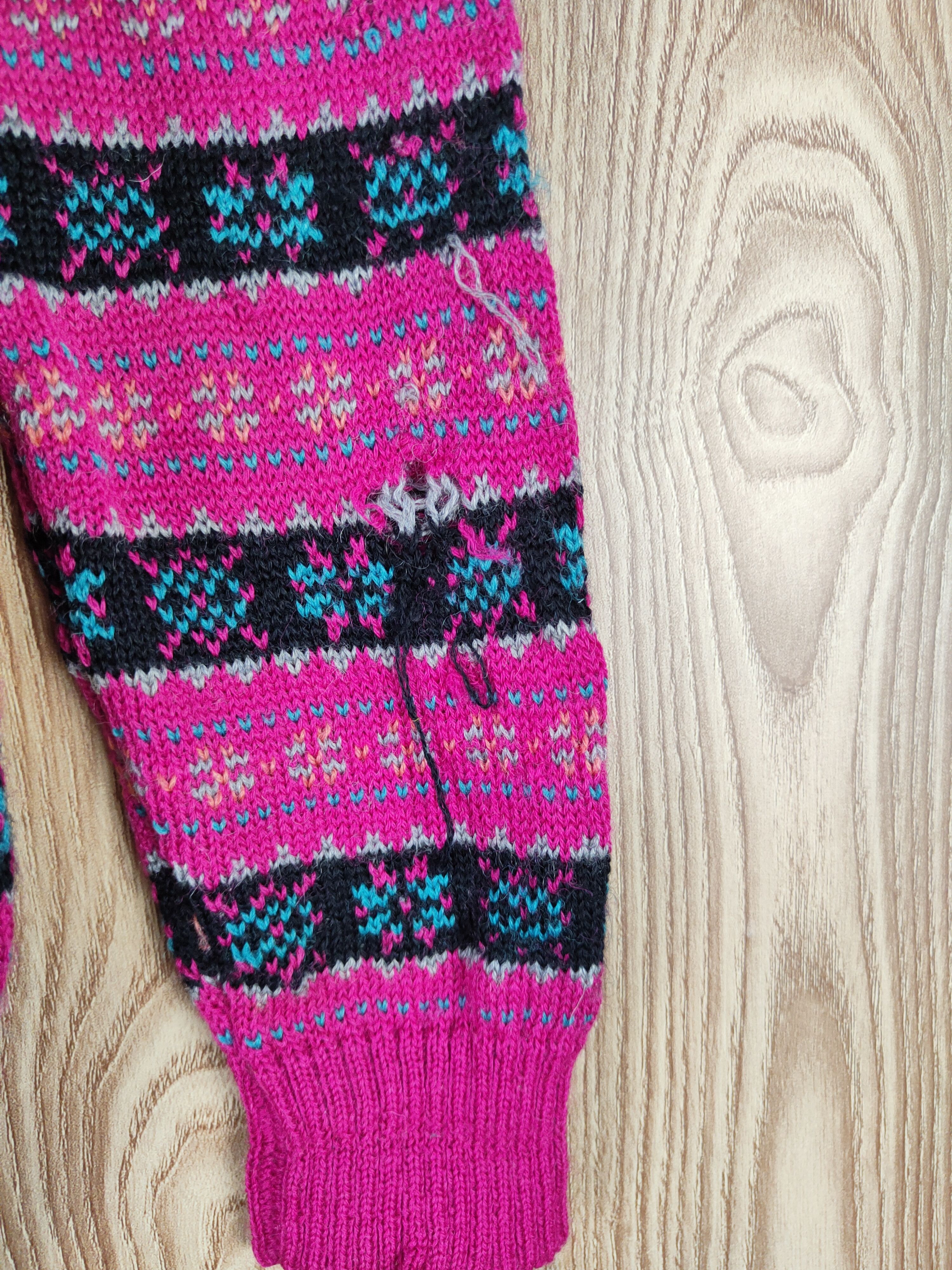 Japanese Brand Piers Dark Pink Knitwear art design Cardigan #W134 Size M / US 6-8 / IT 42-44 - 8 Thumbnail