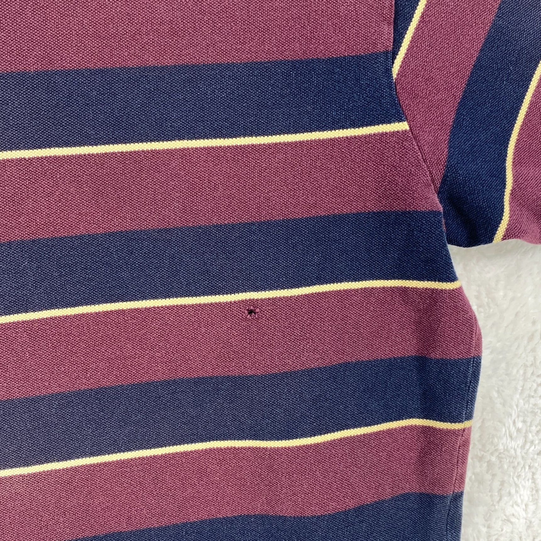 Polo Ralph Lauren Polo Ralph Lauren Short Sleeve Maroon Blue Shirt Mens XL Pony Logo 100% Cotton Polo Shirt XL Maroon Blue Yellow Striped Pony Logo 100% Cotton Mens XL Size US XL / EU 56 / 4 - 3 Thumbnail
