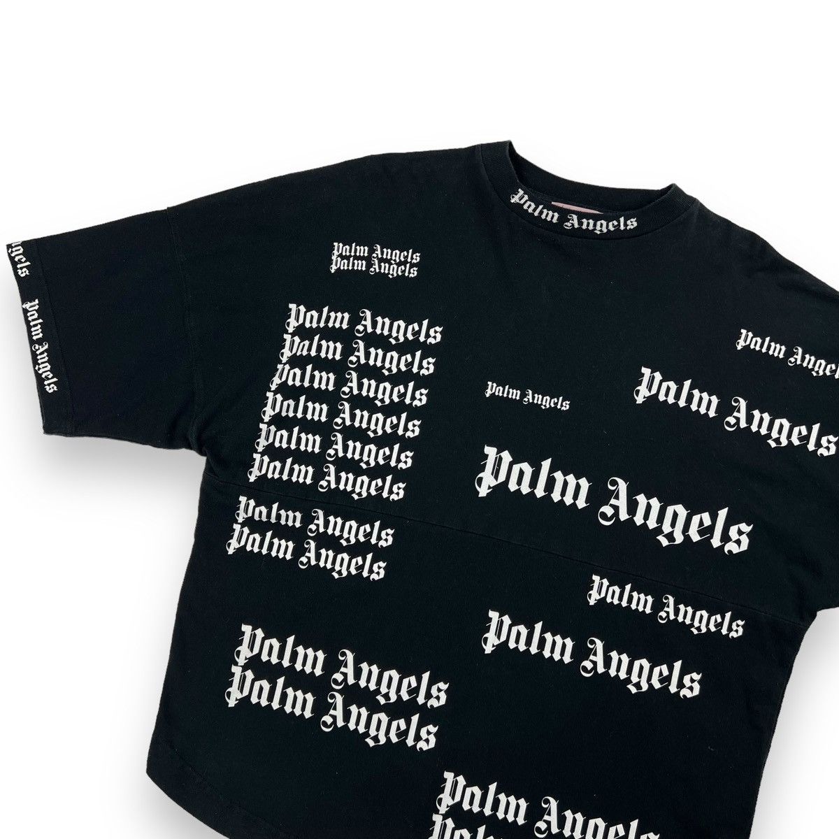 Palm Angels Palm Angels Multi Logo Black T Shirt Size US S / EU 44-46 / 1 - 1 Thumbnail