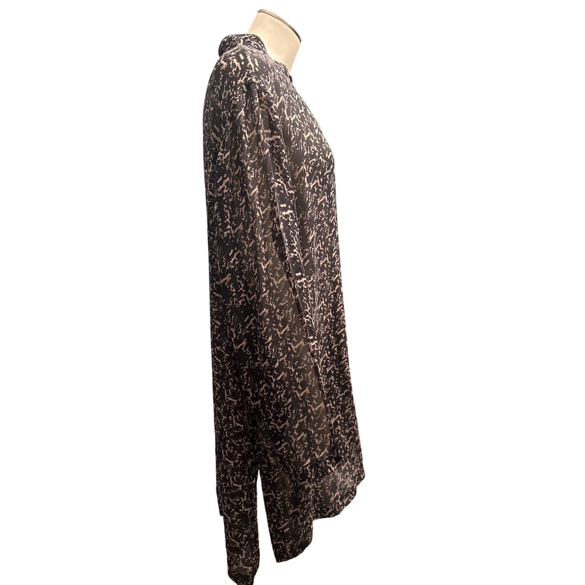 Other WinterSilks Size 2X Vintage Black Silk Top Sheer Abstract Pr Size XXL / US 16-18 / IT 52-54 - 6 Thumbnail