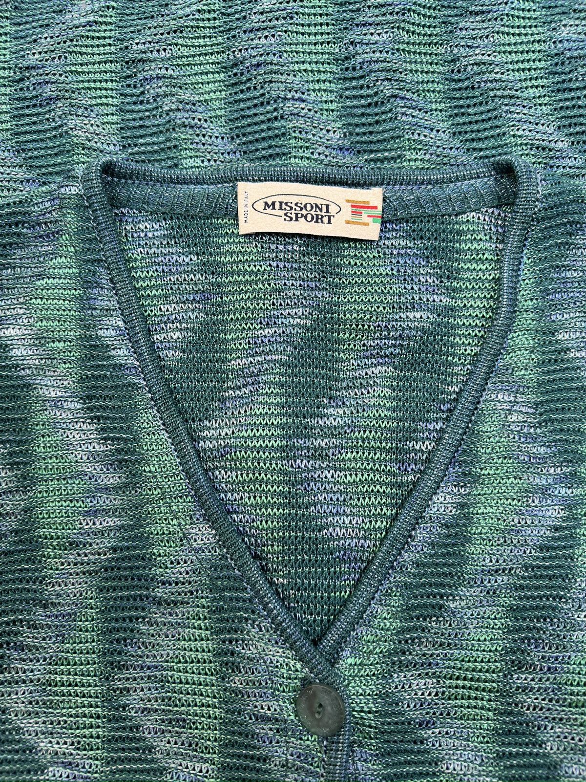 Missoni Vintage 90s MISSONI Sport Viscose Mesh Cardigan Size XL / US 12-14 / IT 48-50 - 4 Thumbnail