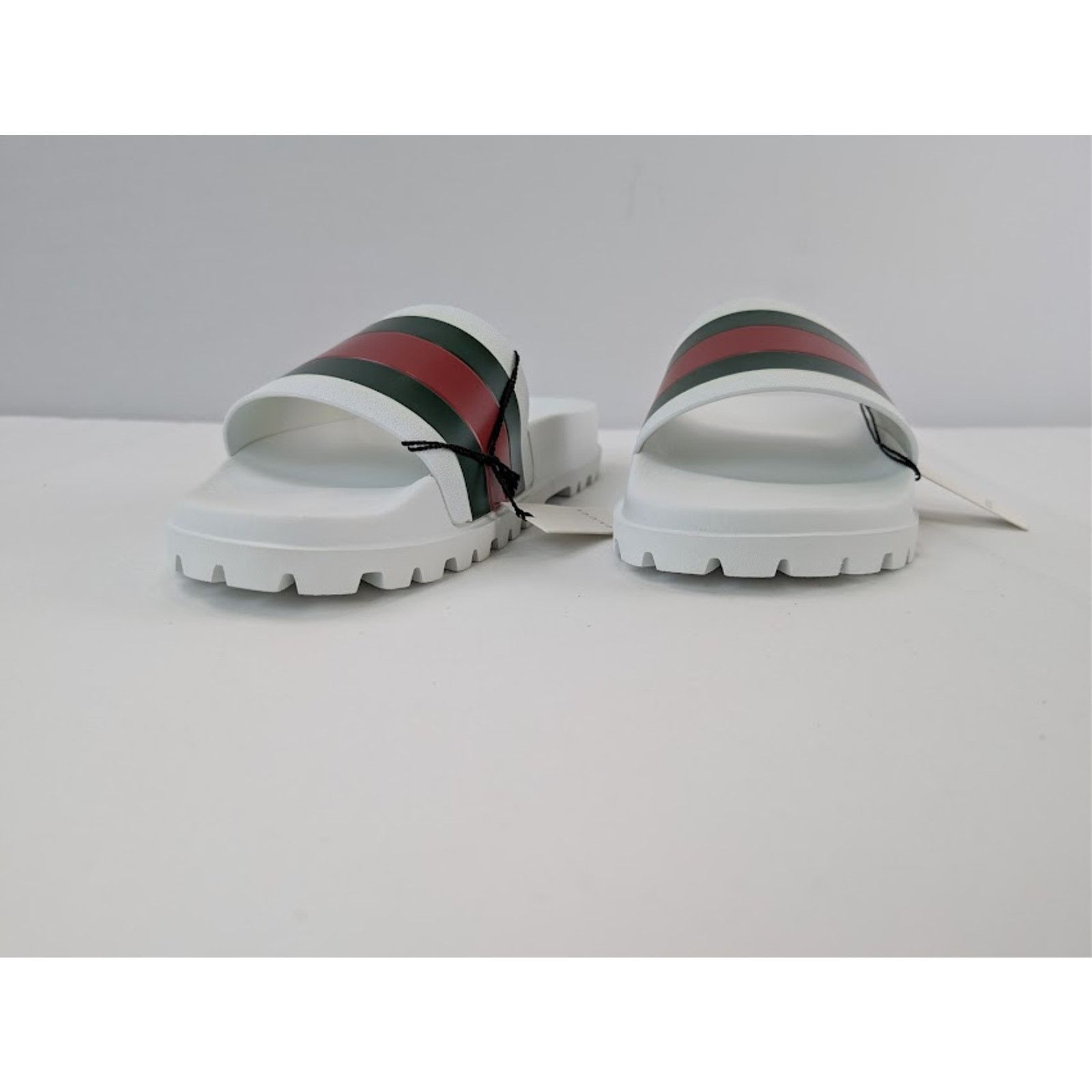 Gucci o1rshd1 13 Gucci-13.5 US / Web Slide Sandal in Great White Size US 14 / EU 47 - 7 Thumbnail
