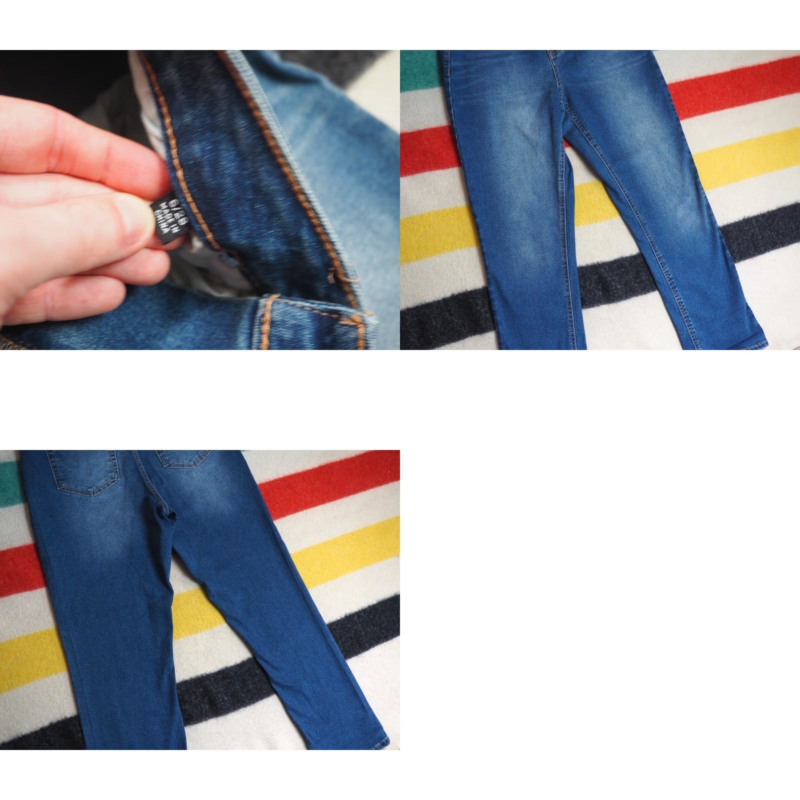 Frye Frye Jeans Tapered Boho Denim Logo 30x28 Womens 6 Blue Size 28" / US 6 / IT 42 - 8 Thumbnail