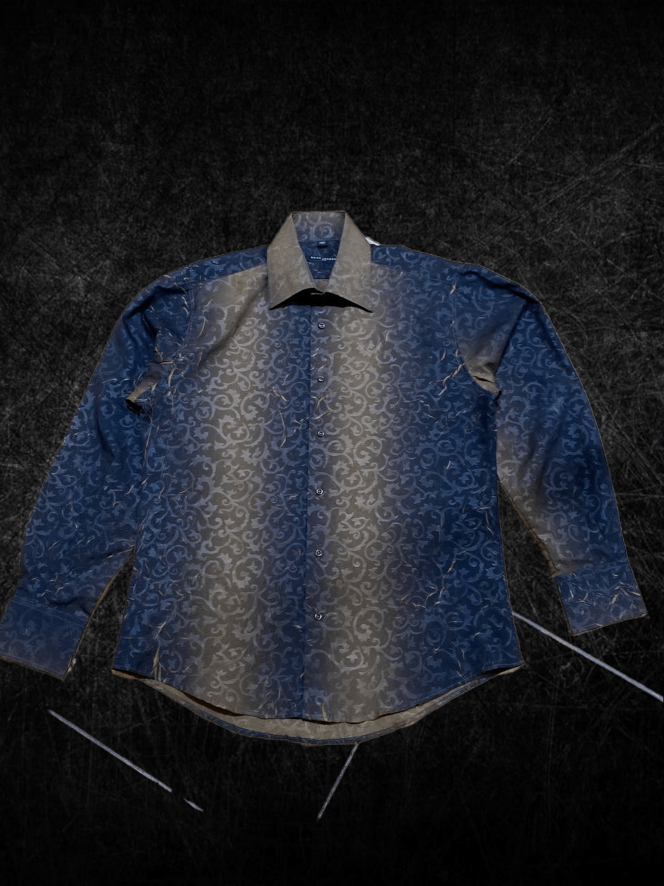 Guide Series Guide London Men's Floral Flocking Shirt Long Sleeve Cotton Size US L / EU 52-54 / 3 - 1 Thumbnail