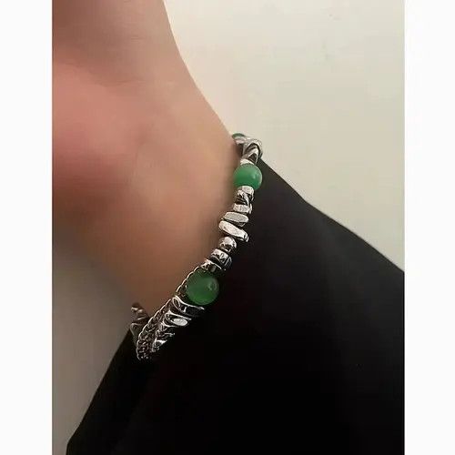 Jewelry Green Stone Bracelet Size ONE SIZE - 2 Thumbnail