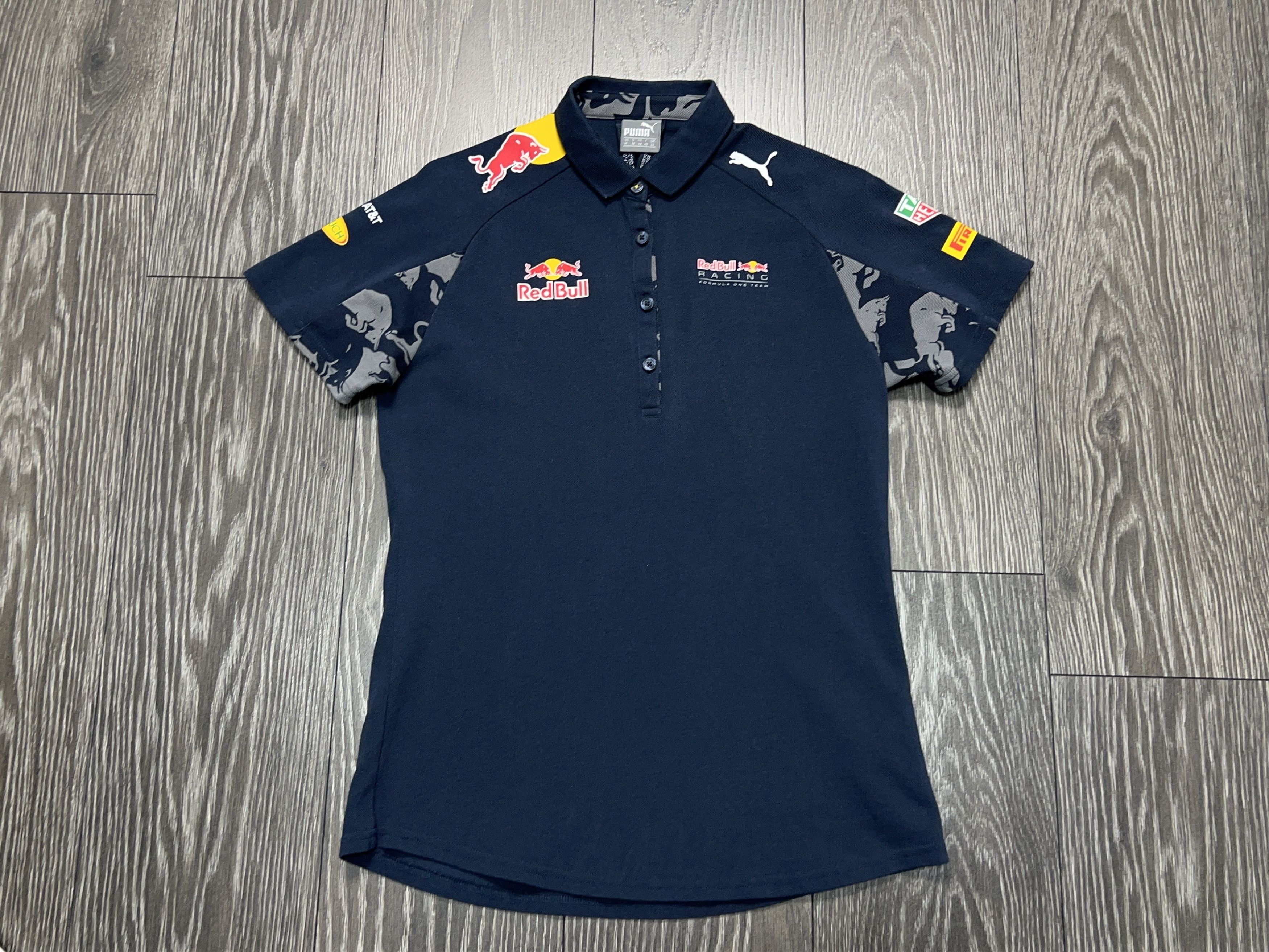 Red Bull Racing Puma Formula F1 Blue Polo T Shirt Tee Size M UK 12 Size M / US 6-8 / IT 42-44 - 1 Thumbnail