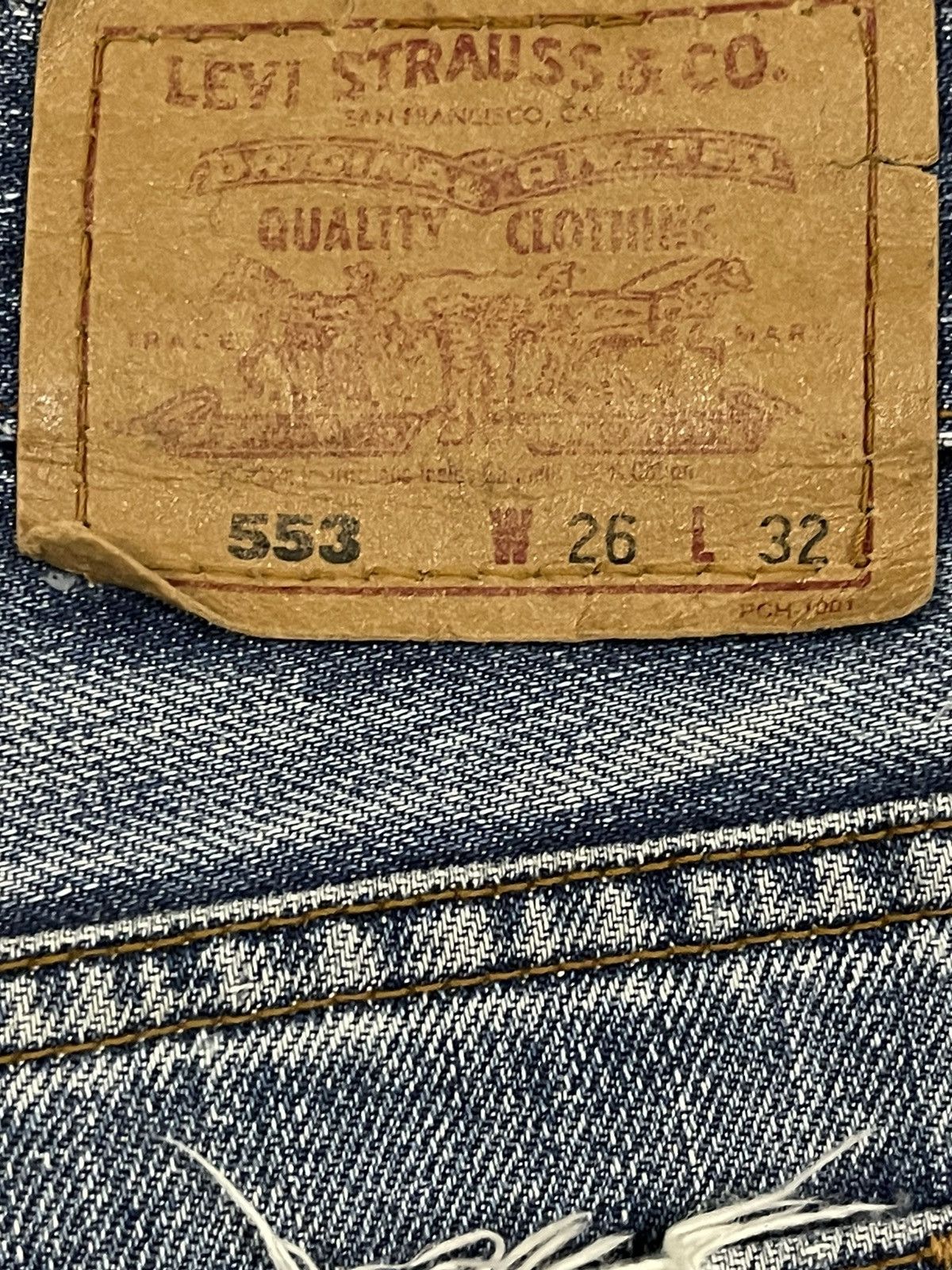 Levi's Vintage Japan 80s Levis Blue Wash Distressed Flare Jeans Size US 29 - 9 Thumbnail