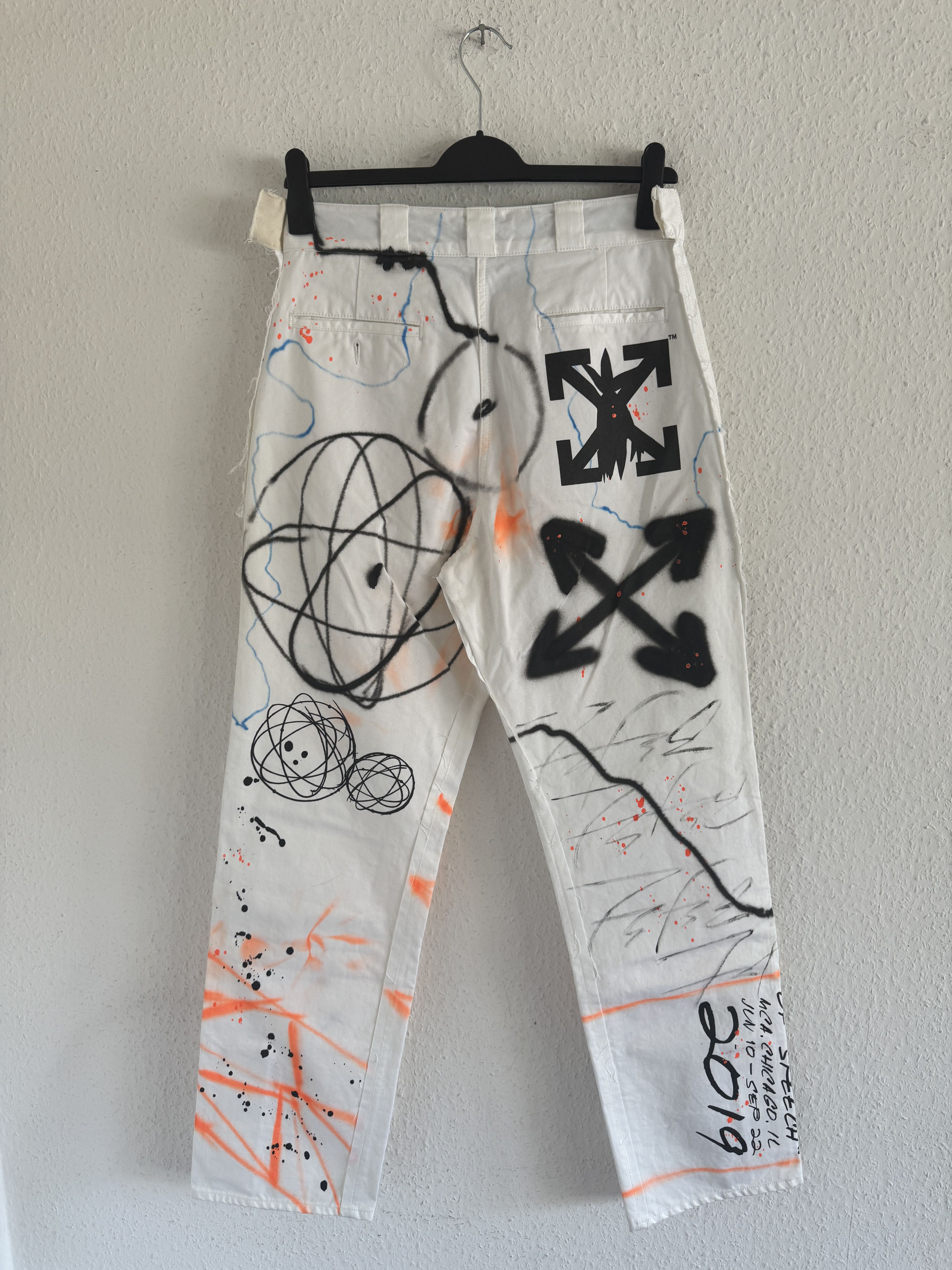 Futura × Off-White Futura spraypaint carpenter pants Size US 30 / EU 46 - 11 Thumbnail