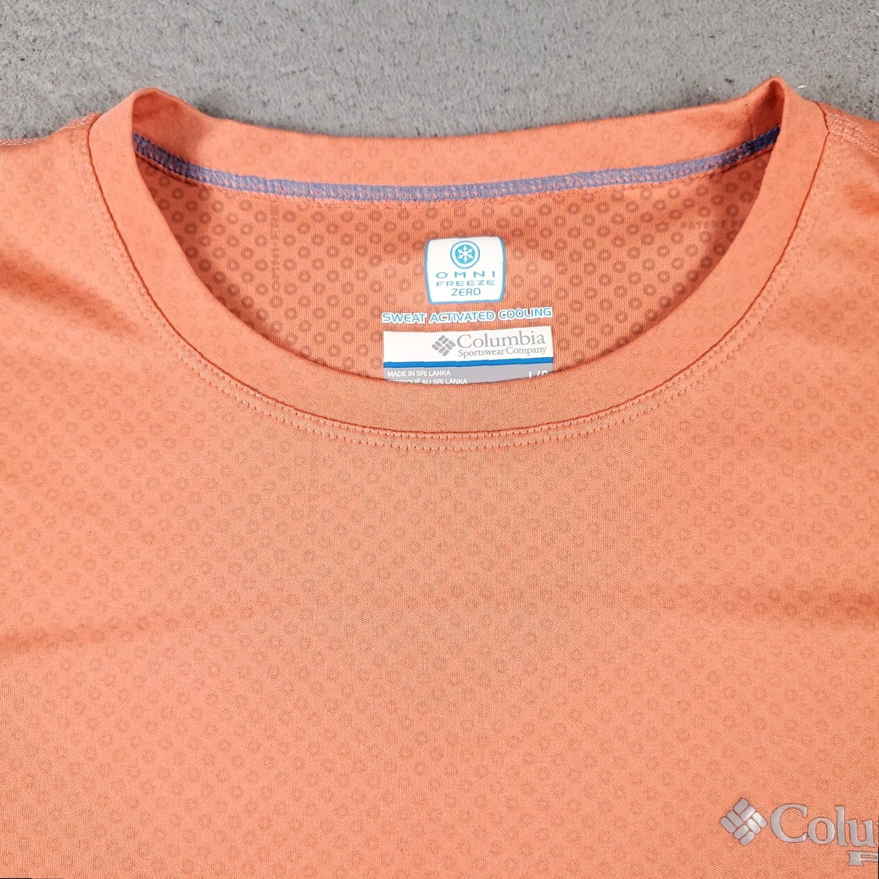 Vintage Columbia T Shirt Mens Large Orange Cotton Blend Short Sleeve Crew Neck Logo Classic Modern Sports Size US L / EU 52-54 / 3 - 3 Thumbnail