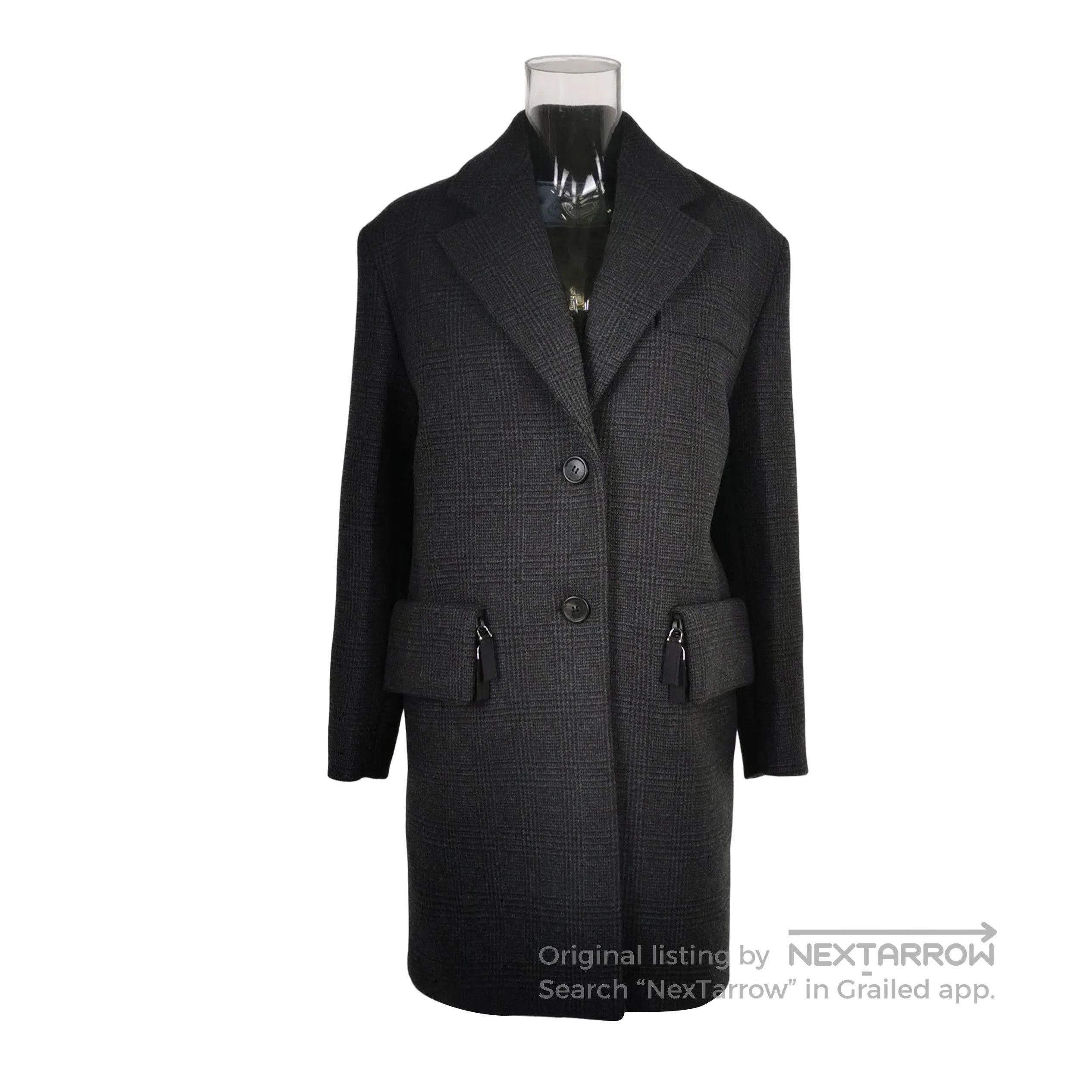 Prada Prada Wool Plaid Collar Coat . Size US S / EU 44-46 / 1 - 1 Thumbnail