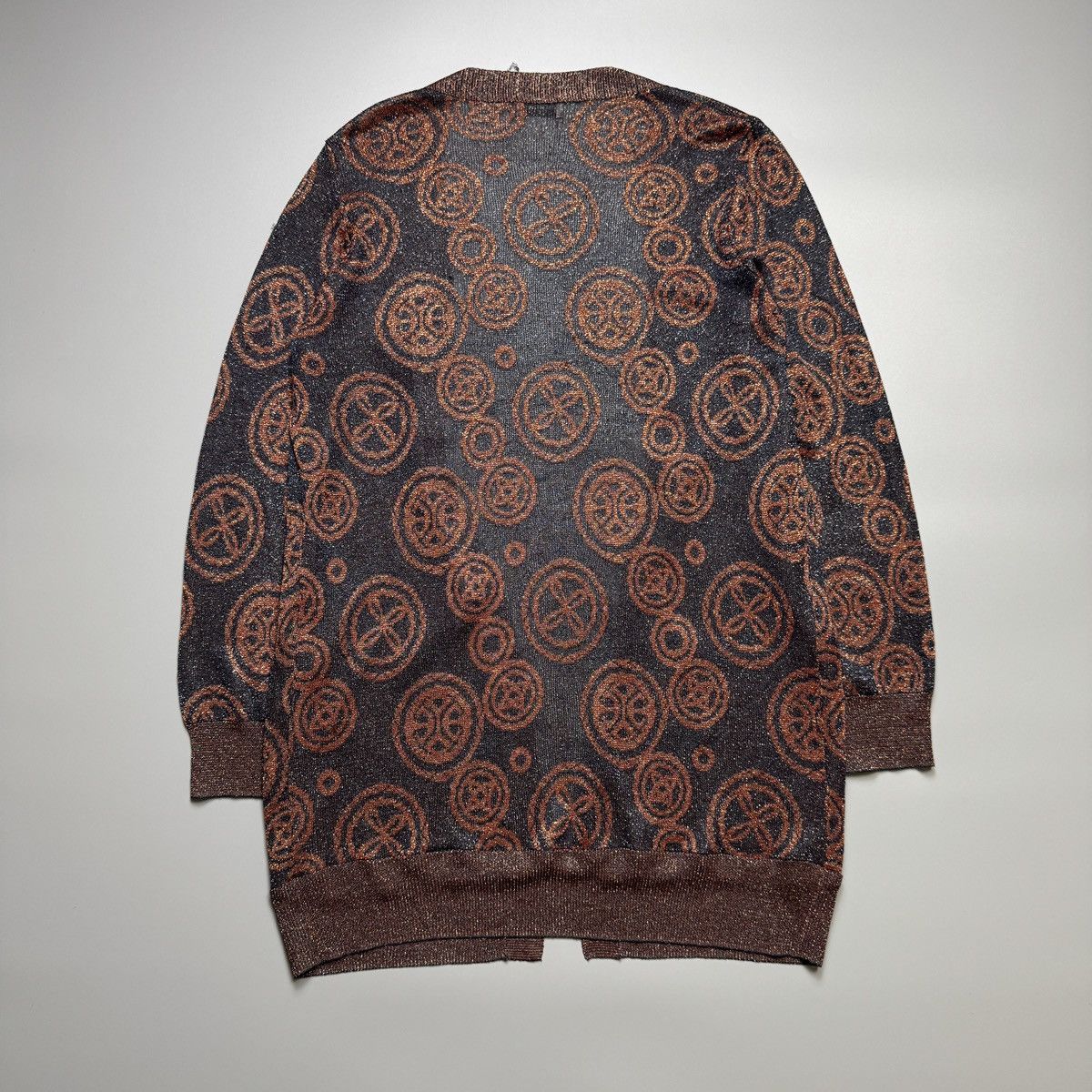 Dries Van Noten Dries Van Noten - Blue Brown Metallic Paisley Cardigan Size ONE SIZE - 2 Thumbnail