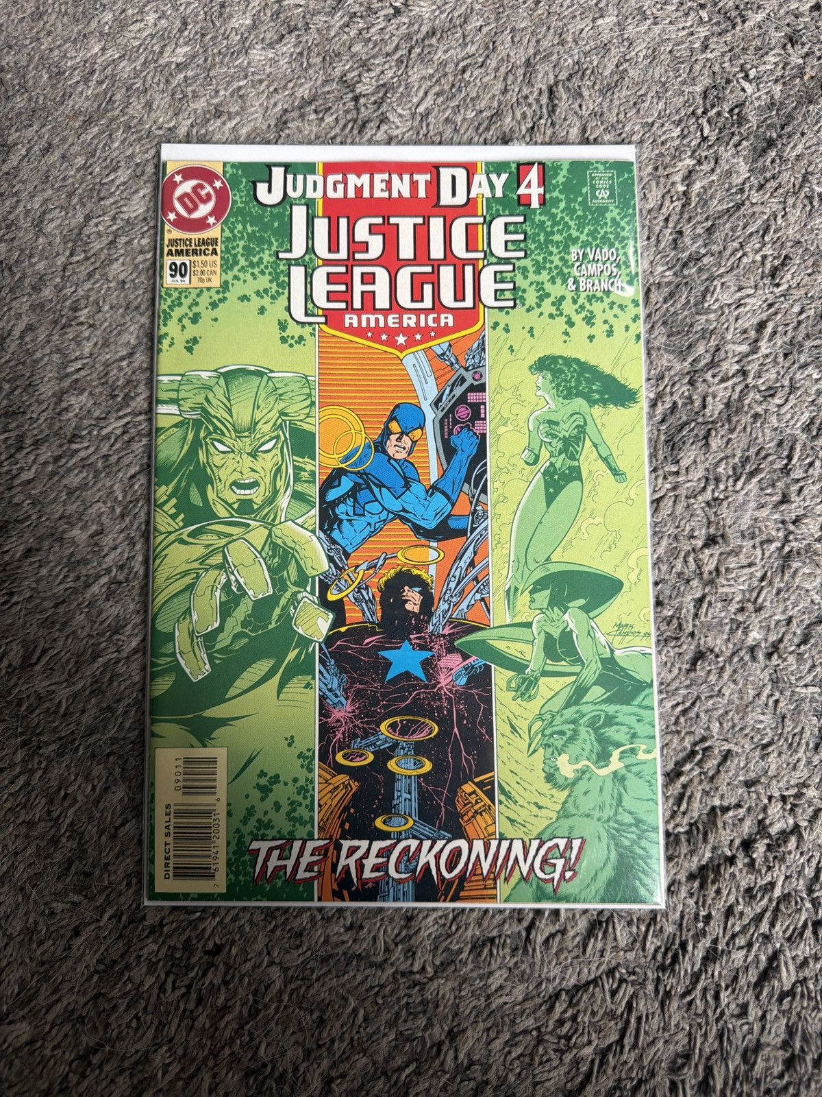DC Comics 1994 DC Comics Justice League America #90 Judgement Day Pt 4 Size ONE SIZE - 1 Thumbnail