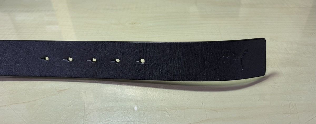 Puma Vintage PUMA Y2K Rhinestone Big Cat Buckle Leather Belt Size 34 - 8 Thumbnail