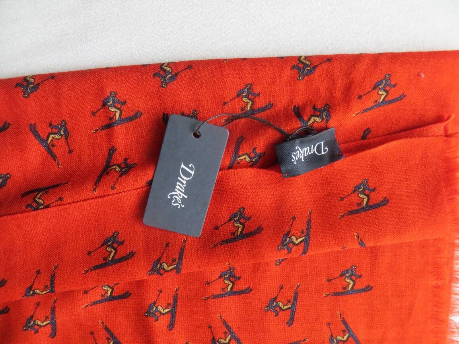 Drake's SKI PRINT LARGE SCARF Size ONE SIZE - 1 Thumbnail