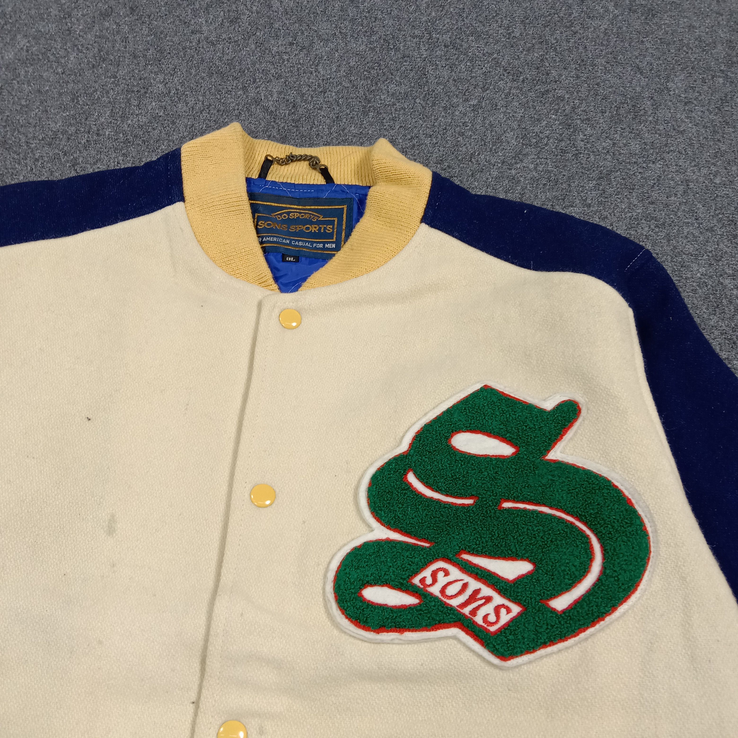 &SONS SONS Sports Custom Skull Logo Varsity Jacket C275N25 Size US XL / EU 56 / 4 - 5 Thumbnail