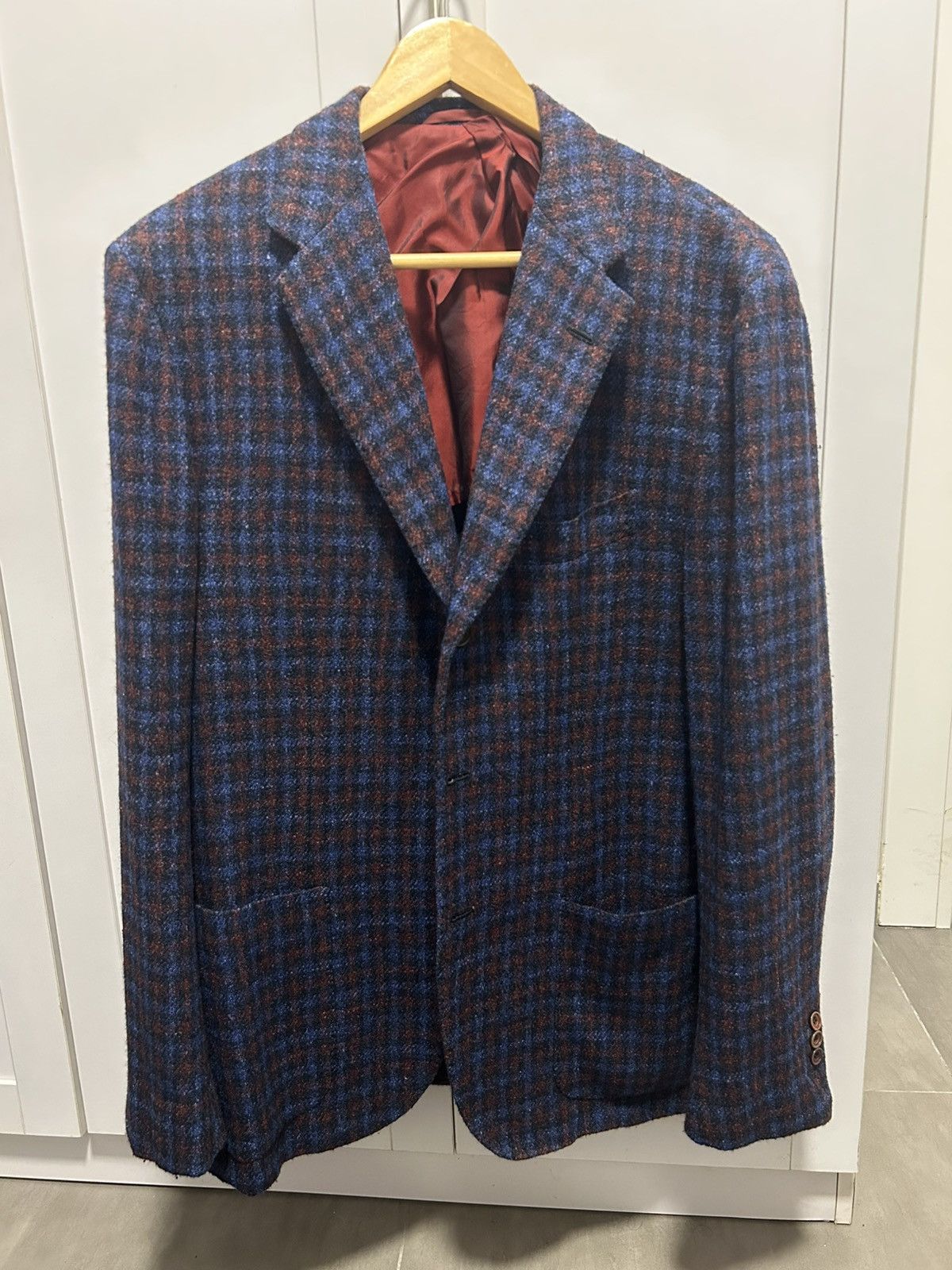 SARTORIO Sartorio Napoli Mens Dark Blue Wool Blazer Size 52 Size 52R - 1 Thumbnail