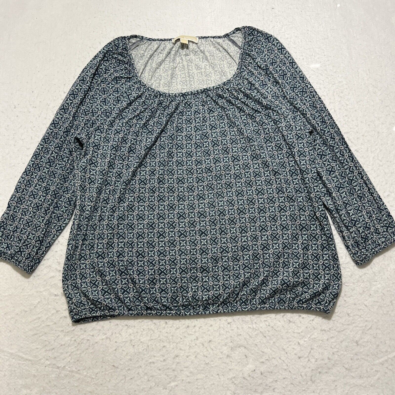 Michael Kors Michael Kors Squareneck Long Sleeve Lightweight Blouse Size L / US 10 / IT 46 - 1 Thumbnail