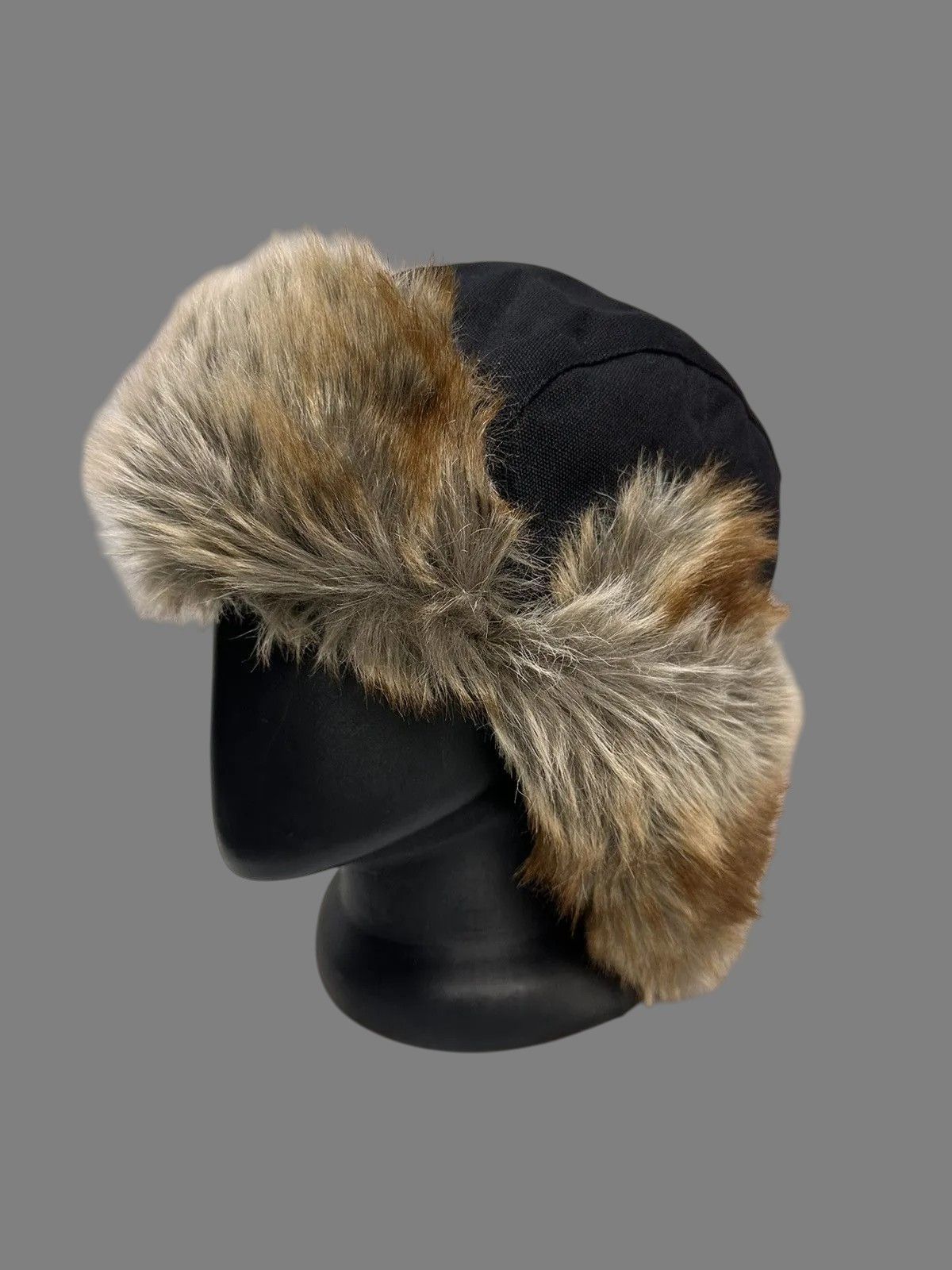Le Grande Bleu (L.G.B.) Y2K Dickies Retro Black Trapper Hat Faux Fur Vintage Size ONE SIZE - 3 Thumbnail