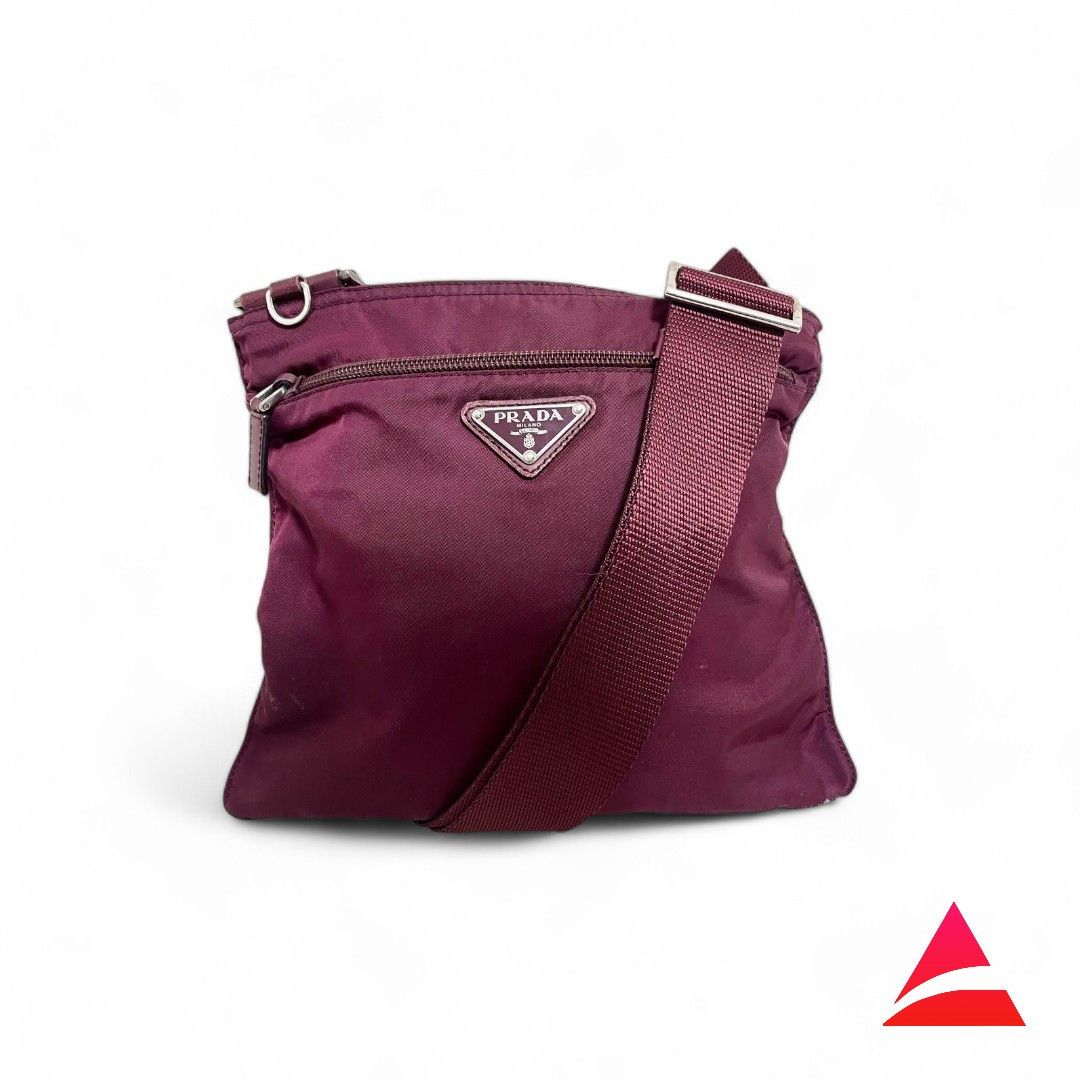 Prada Prada - Bordeaux Sacoche Shoulder Bag Tessuto Nylon Size ONE SIZE - 1 Thumbnail