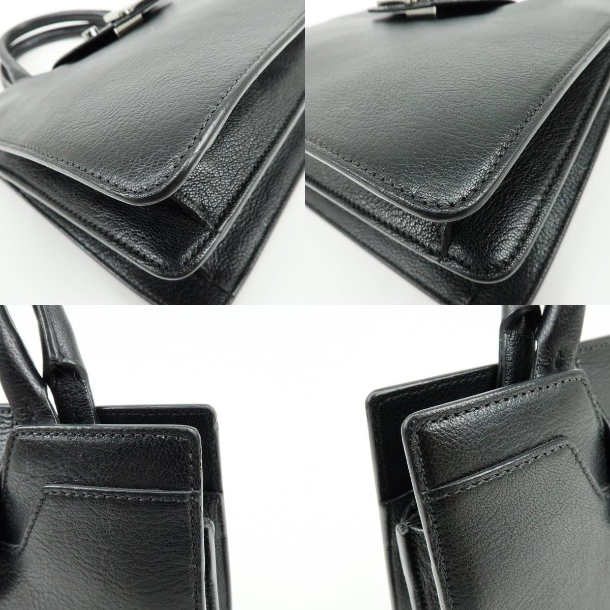 Jimmy Choo Jimmy Choo Rebel Calfskin Top Handle Bag Black Size ONE SIZE - 5 Thumbnail