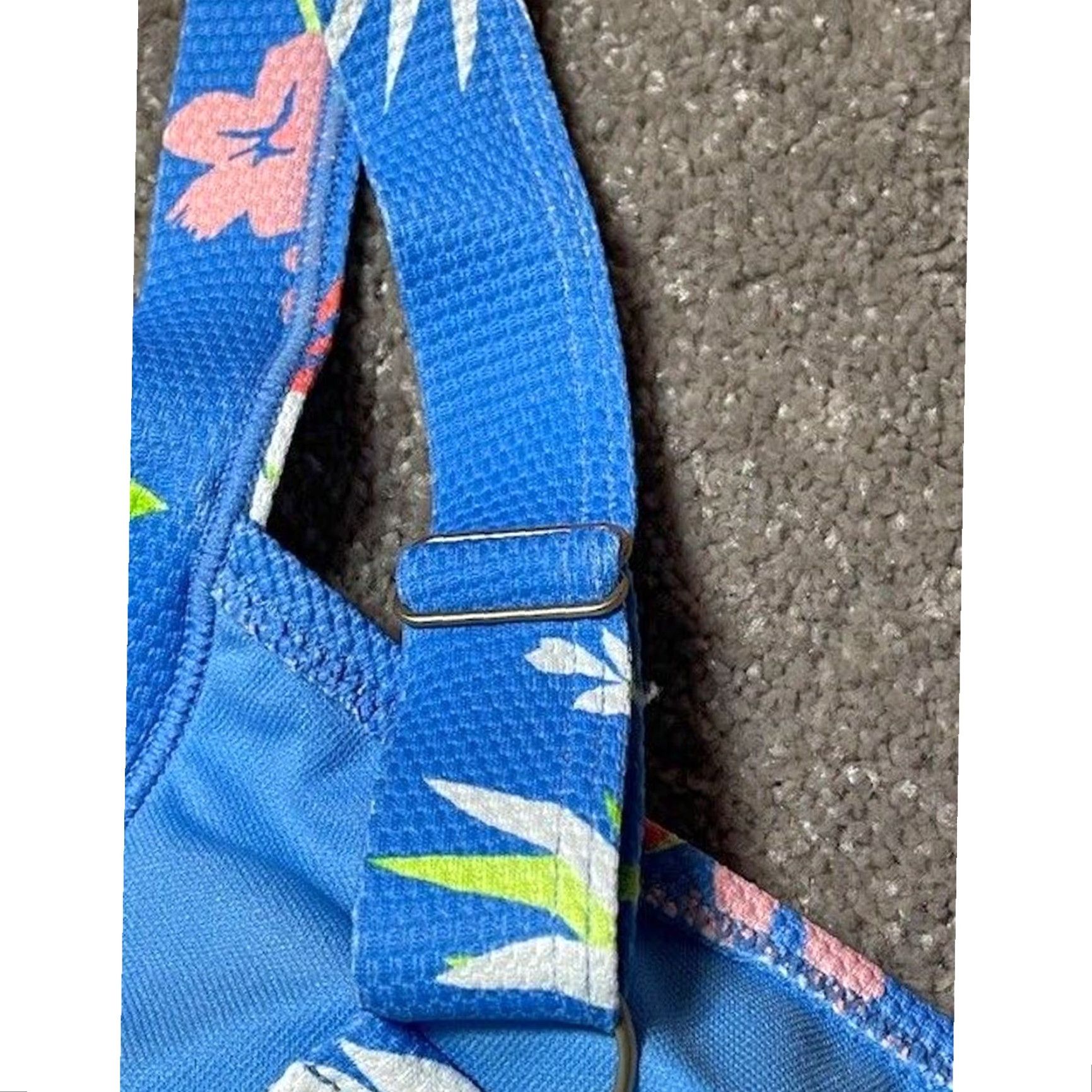 Jessica Simpson Jessica Simpson One Piece Bathing Suit L Floral Beach Women Spaghetti Strap Padded Removable Pads Swim Coastal Nylon Spandex Blue Size L / US 10 / IT 46 - 4 Thumbnail