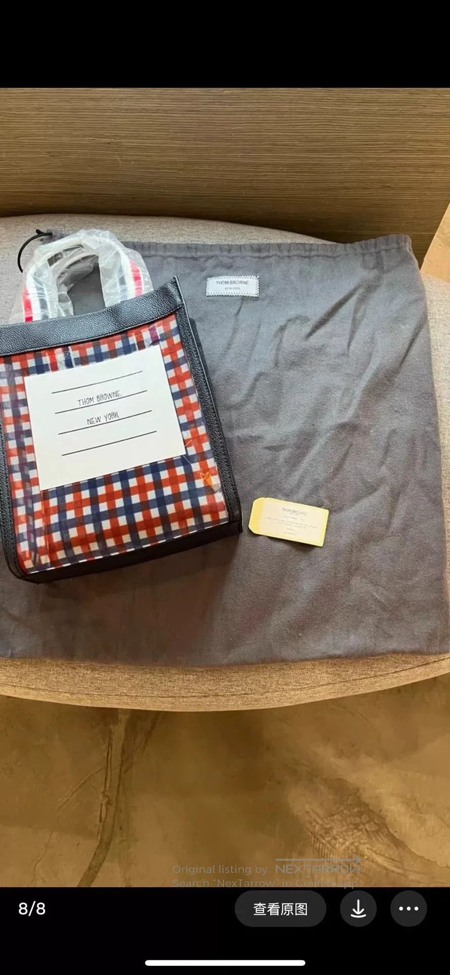 Thom Browne Thom Browne Checkered Tote Bag. Size ONE SIZE - 8 Thumbnail