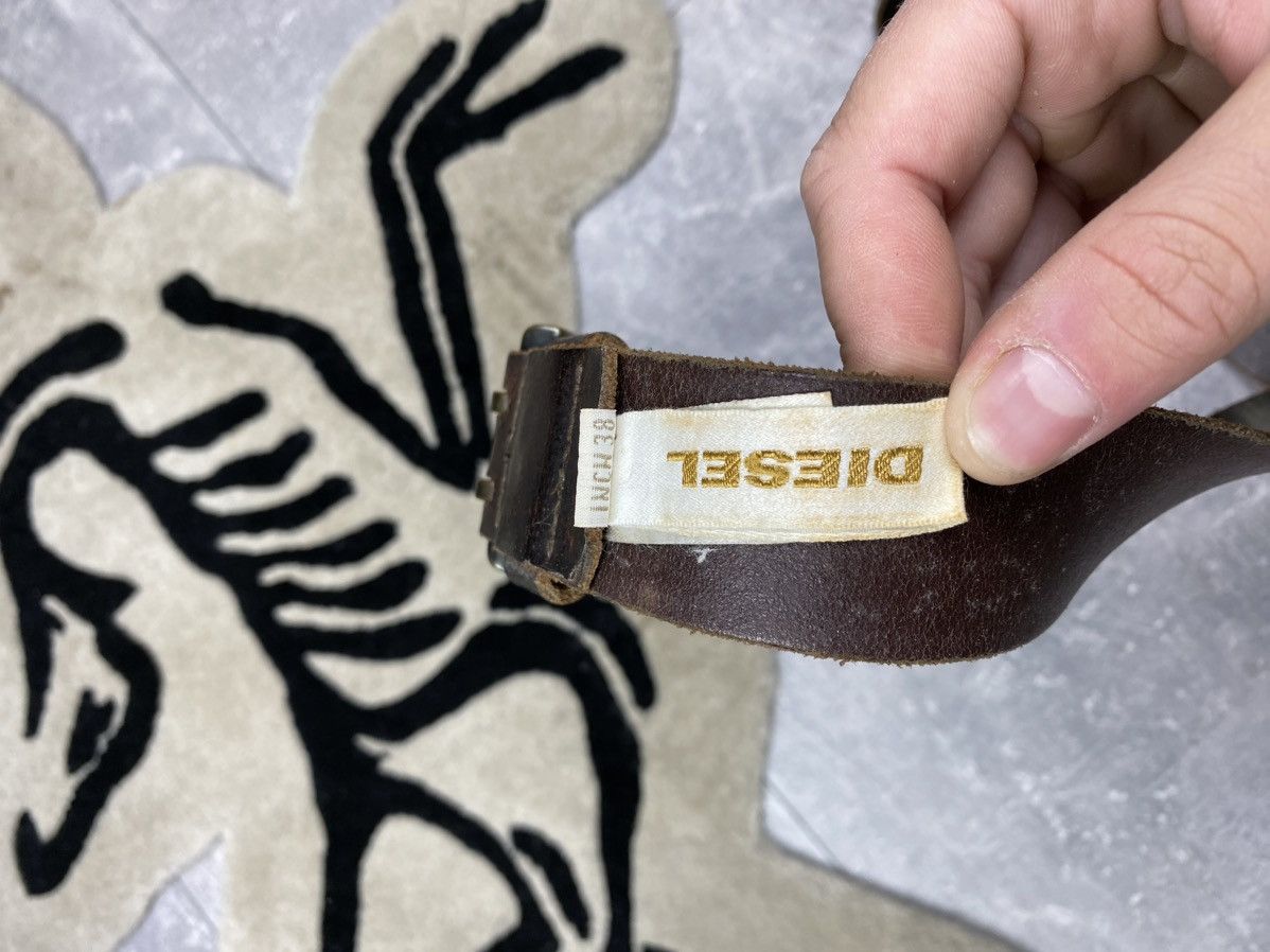 Diesel Vintage Diesel Brow Leather Belt Size ONE SIZE - 3 Thumbnail