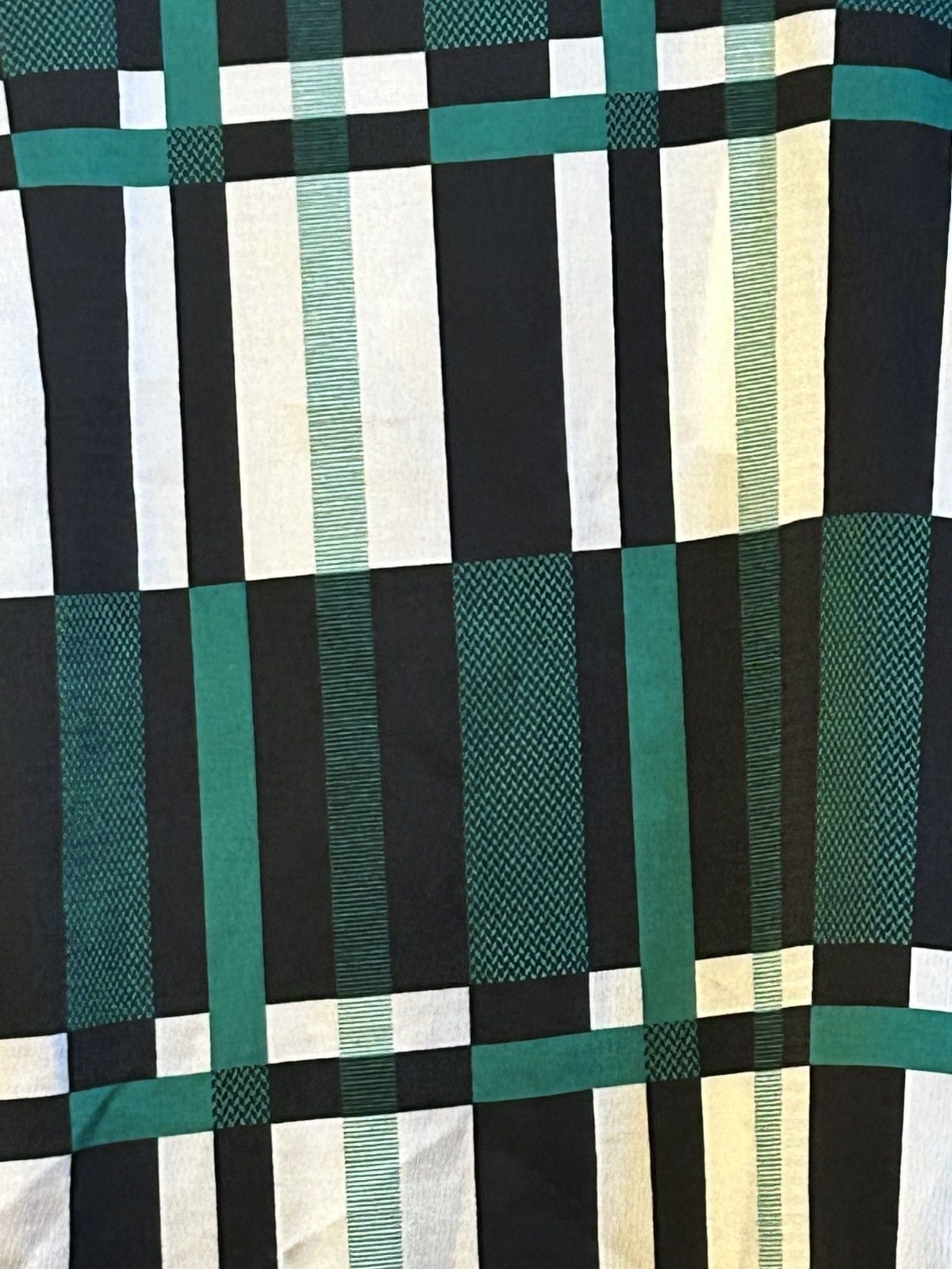Liz Claiborne Liz Claiborne Bold Geometric Blouse Emerald & Black Size XL / US 12-14 / IT 48-50 - 8 Thumbnail