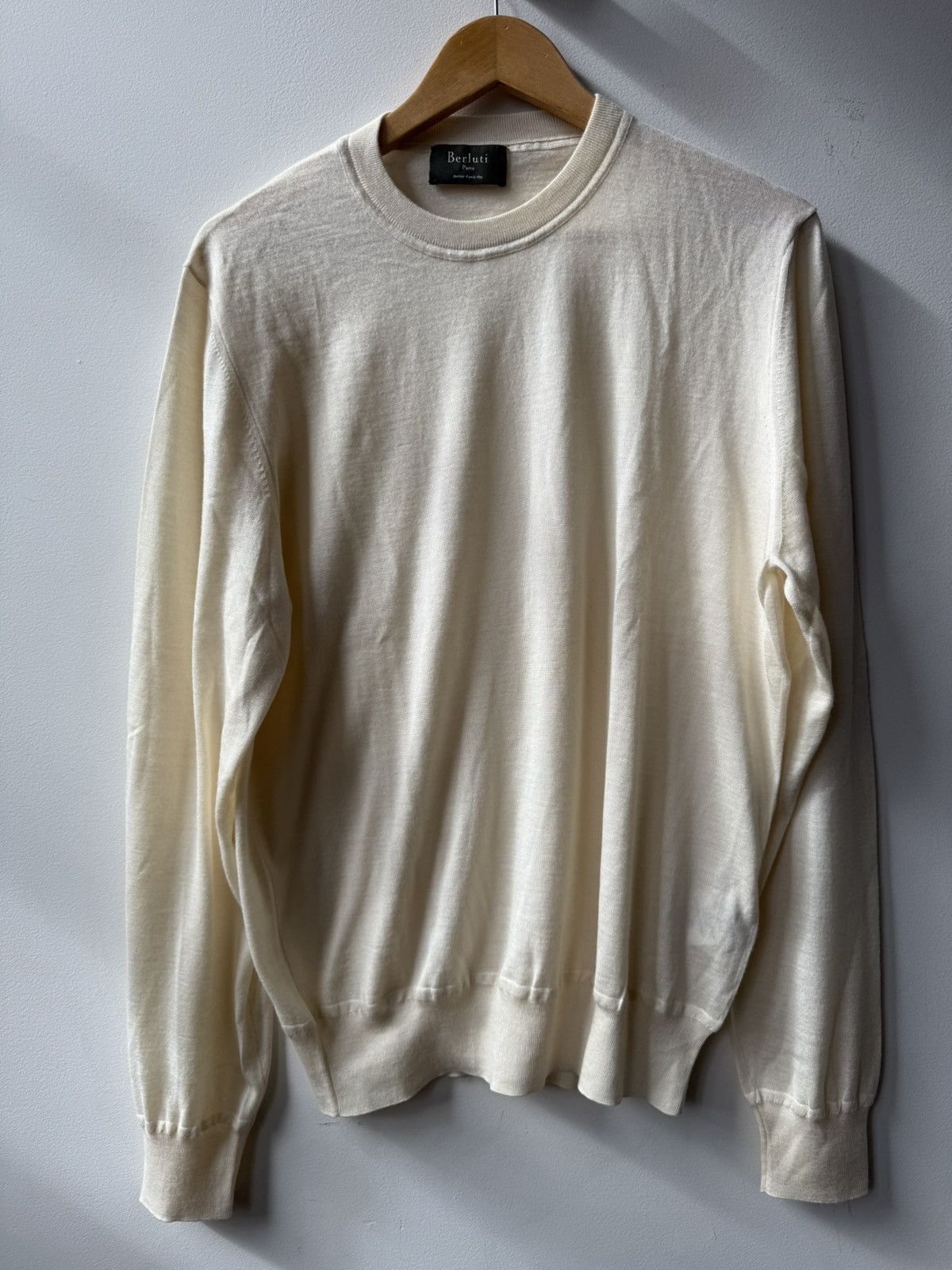Berluti Berluti Cashmere Silk Cream Sweater Size US L / EU 52-54 / 3 - 1 Thumbnail