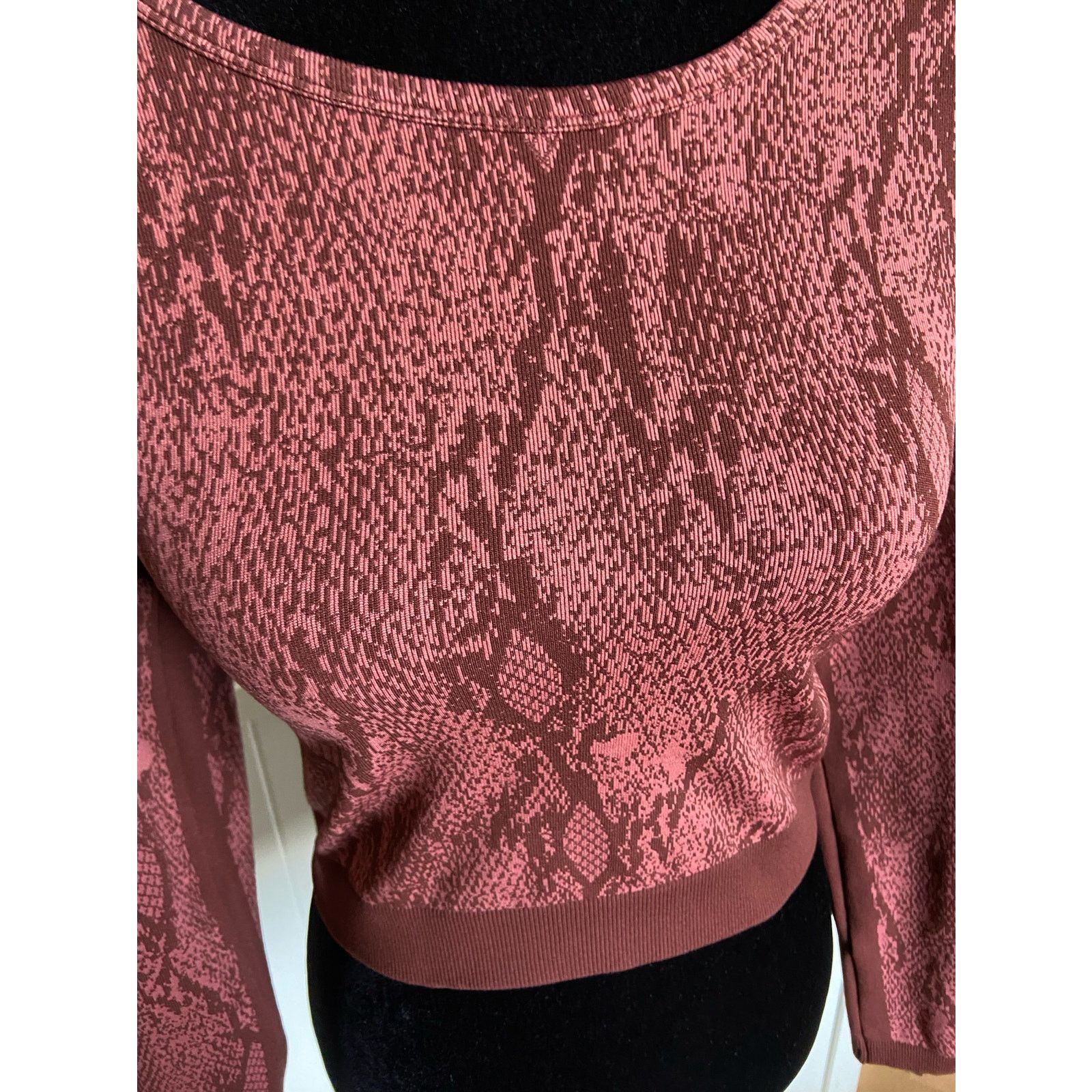 Other Fabletics Kamila Seamless Long-Sleeve Top Cherry Mocha L Size L / US 10 / IT 46 - 6 Thumbnail