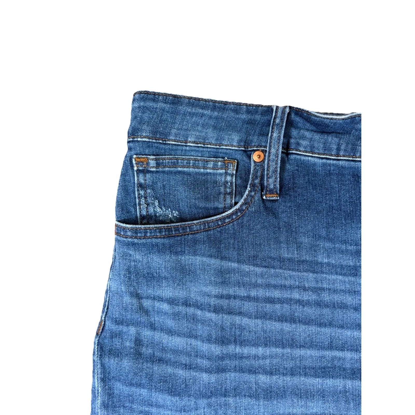 Madewell Madewell Jeans Women 34 P Curvy Skinny Crop High Rise Medium Wash Distressed Jeans Women Crop Skinny High Rise Medium Wash Distressed Size 24" / US 00 / IT 34 - 3 Thumbnail