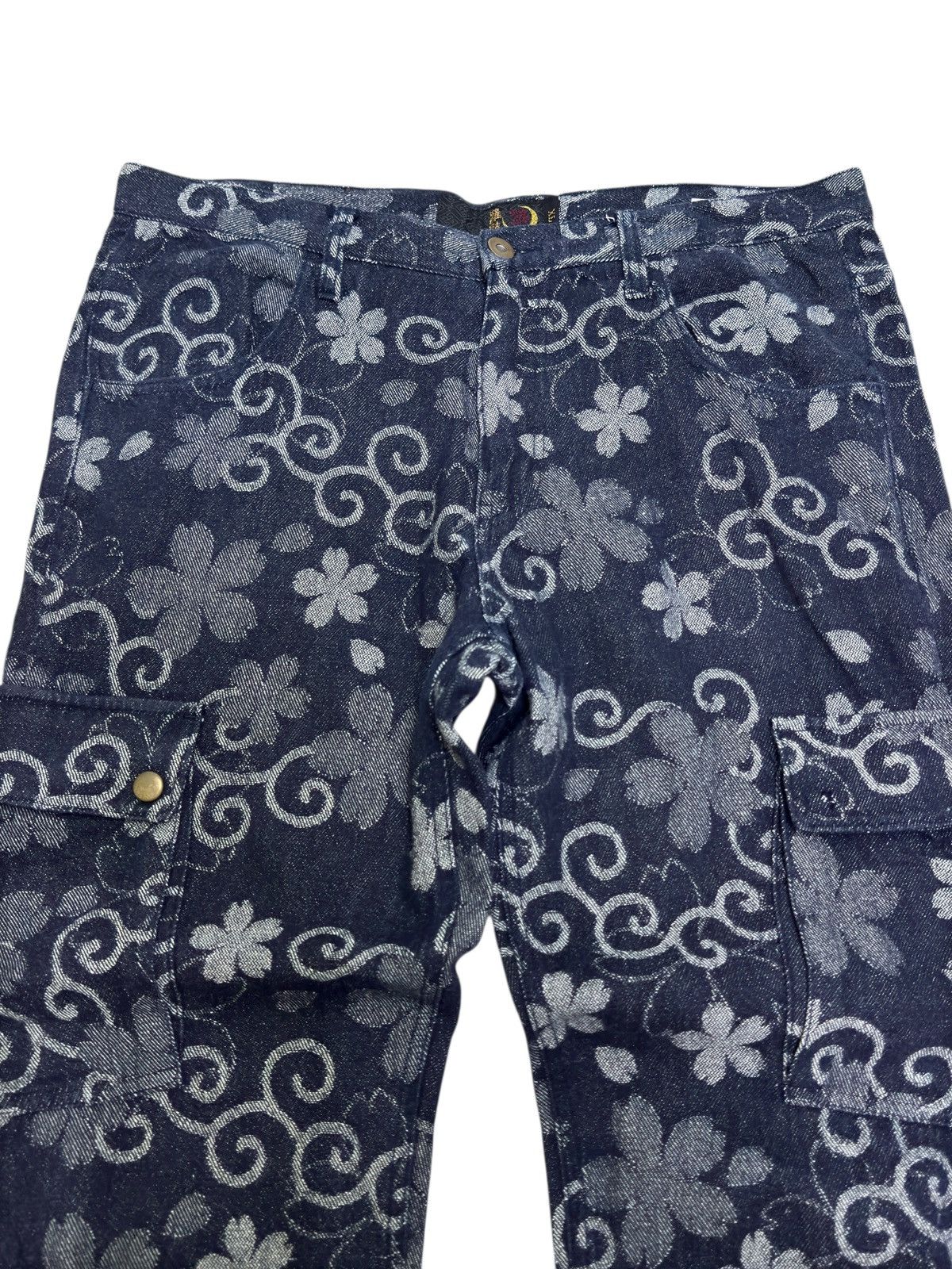 Karakuri Tamashii Japan Brand Cropped Utility Cargo Multi Pocket Streetwear Size US 33 - 3 Thumbnail