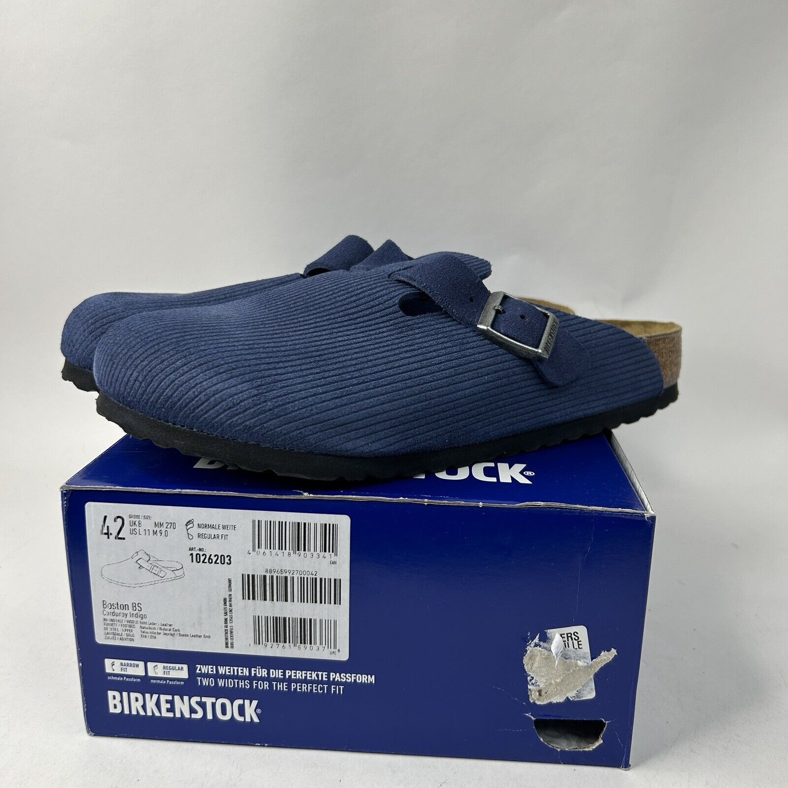Birkenstock Birkenstock Boston “Corduroy Indigo” 2024 Size US 9 / EU 42 - 3 Thumbnail