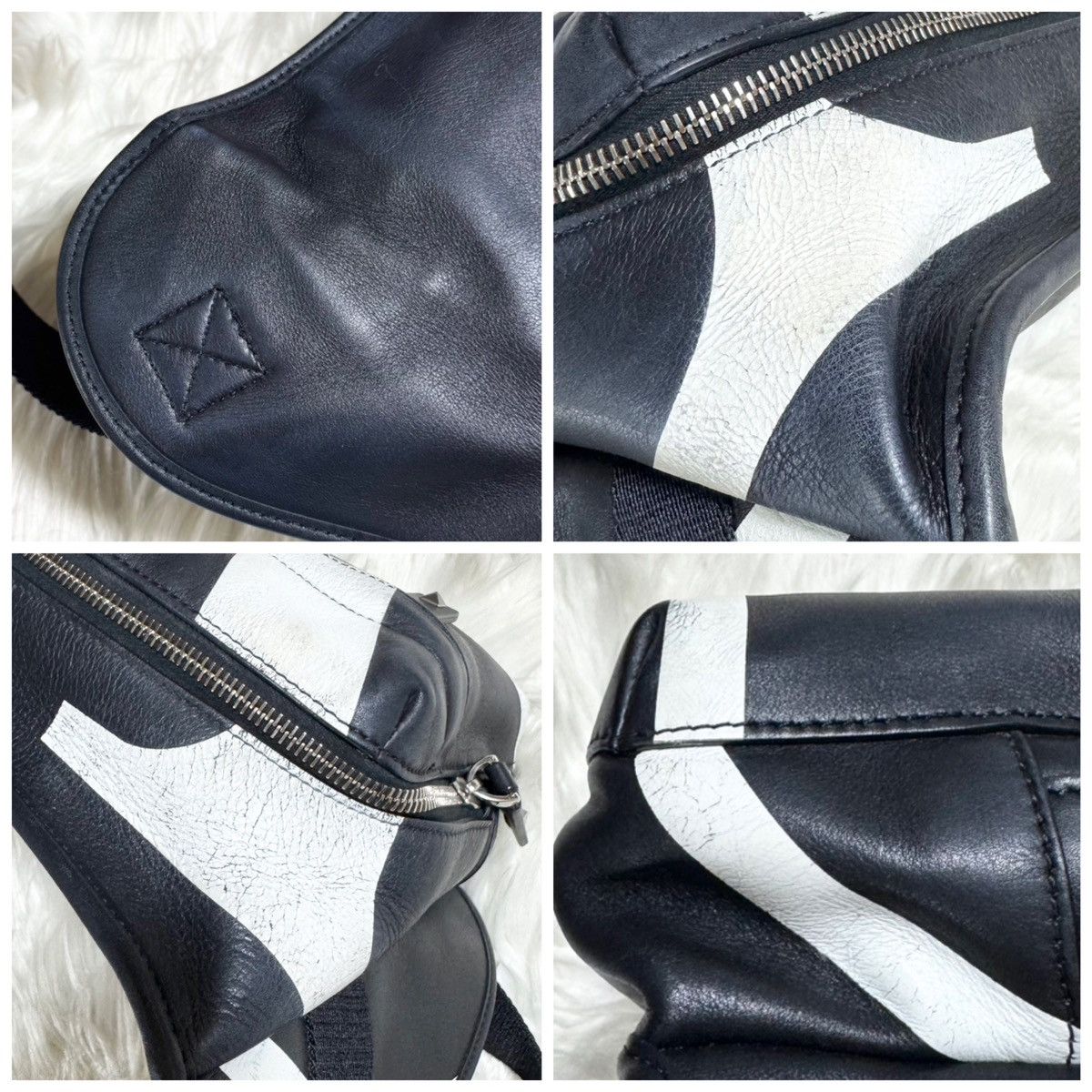 Valentino Valentino Studded Zip Giant V Logo Leather Sling Body Bag Size ONE SIZE - 19 Thumbnail