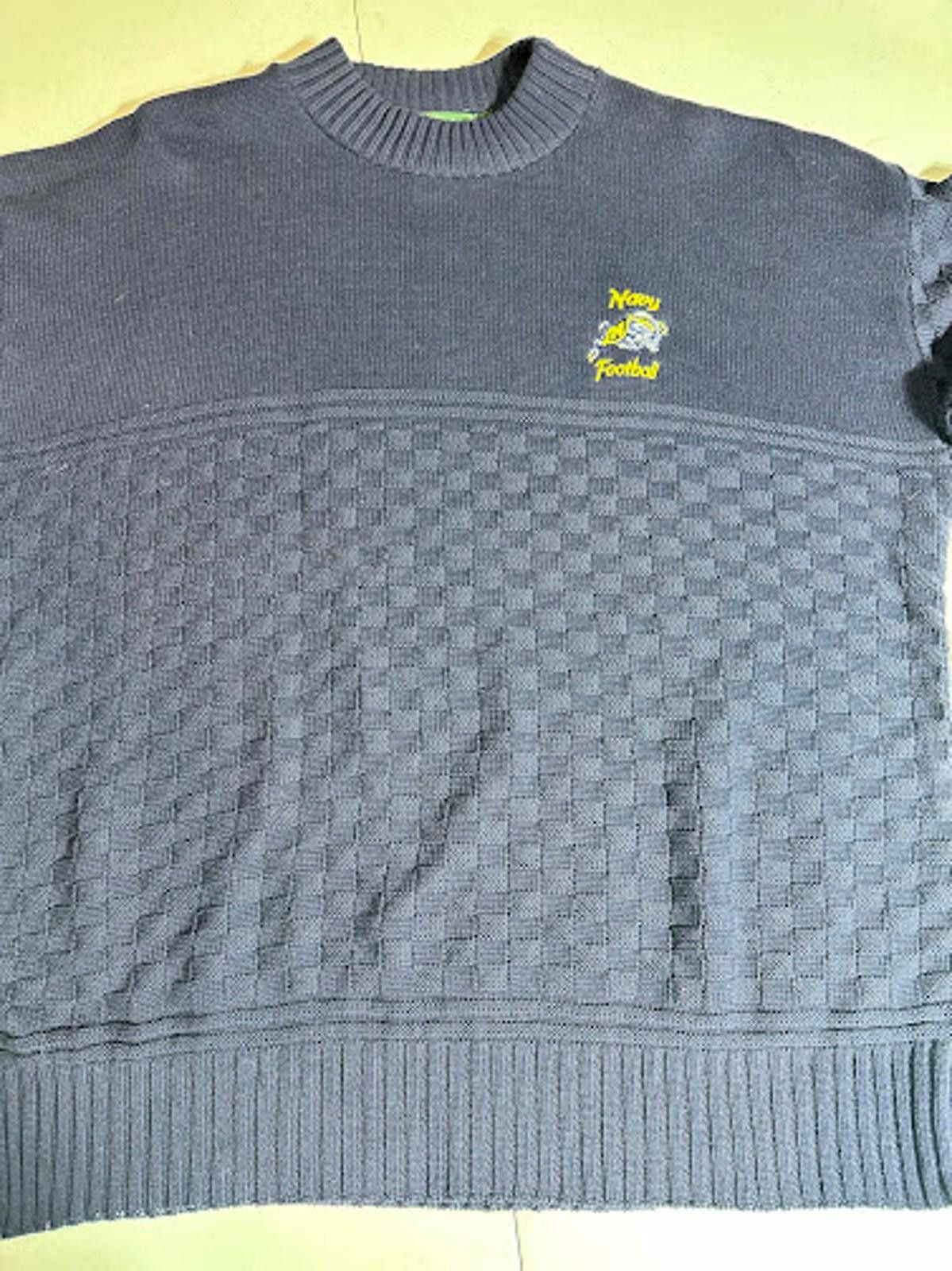 Sahara Club Vintage USA Navy Midshipmen Football Knit Sweater XXL Size US XXL / EU 58 / 5 - 1 Thumbnail