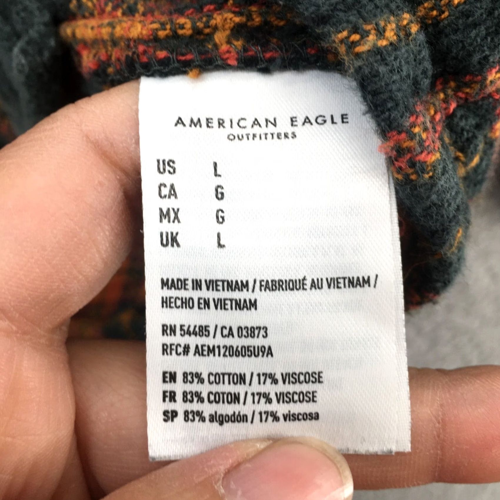 American Eagle Outfitters American Eagle Outfitters Button Up Shirt Womens L Multicolor Plaid Cotton Blend Size L / US 10 / IT 46 - 7 Thumbnail