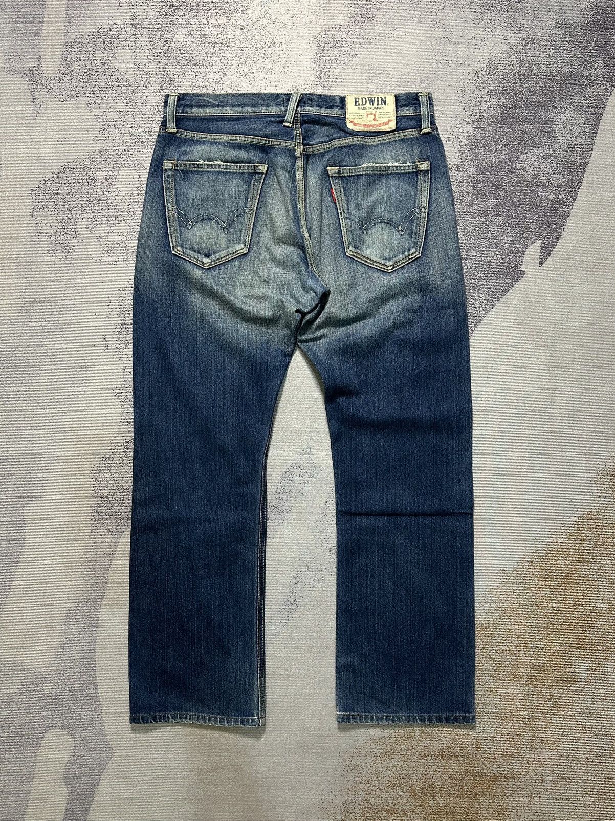 Undercover × Uniqlo 2000s Vintage Edwin 503 Washed Denim Jeans Size 34 Size US 34 / EU 50 - 2 Thumbnail