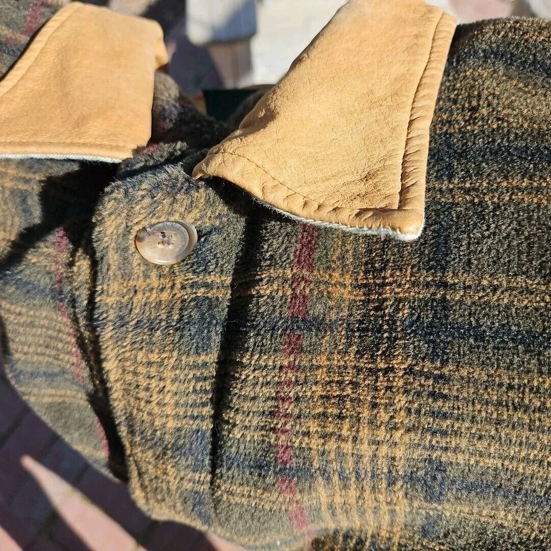 Orvis Vintage Orvis Fleece Teddy Jacket Mens XL Brown Black Plaid Size US XL / EU 56 / 4 - 12 Thumbnail