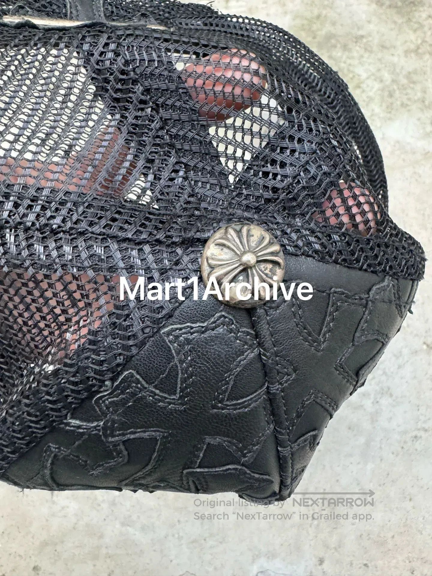 Chrome Hearts Chrome Hearts Cross Print Leather Baseball Cap. Size ONE SIZE - 4 Thumbnail