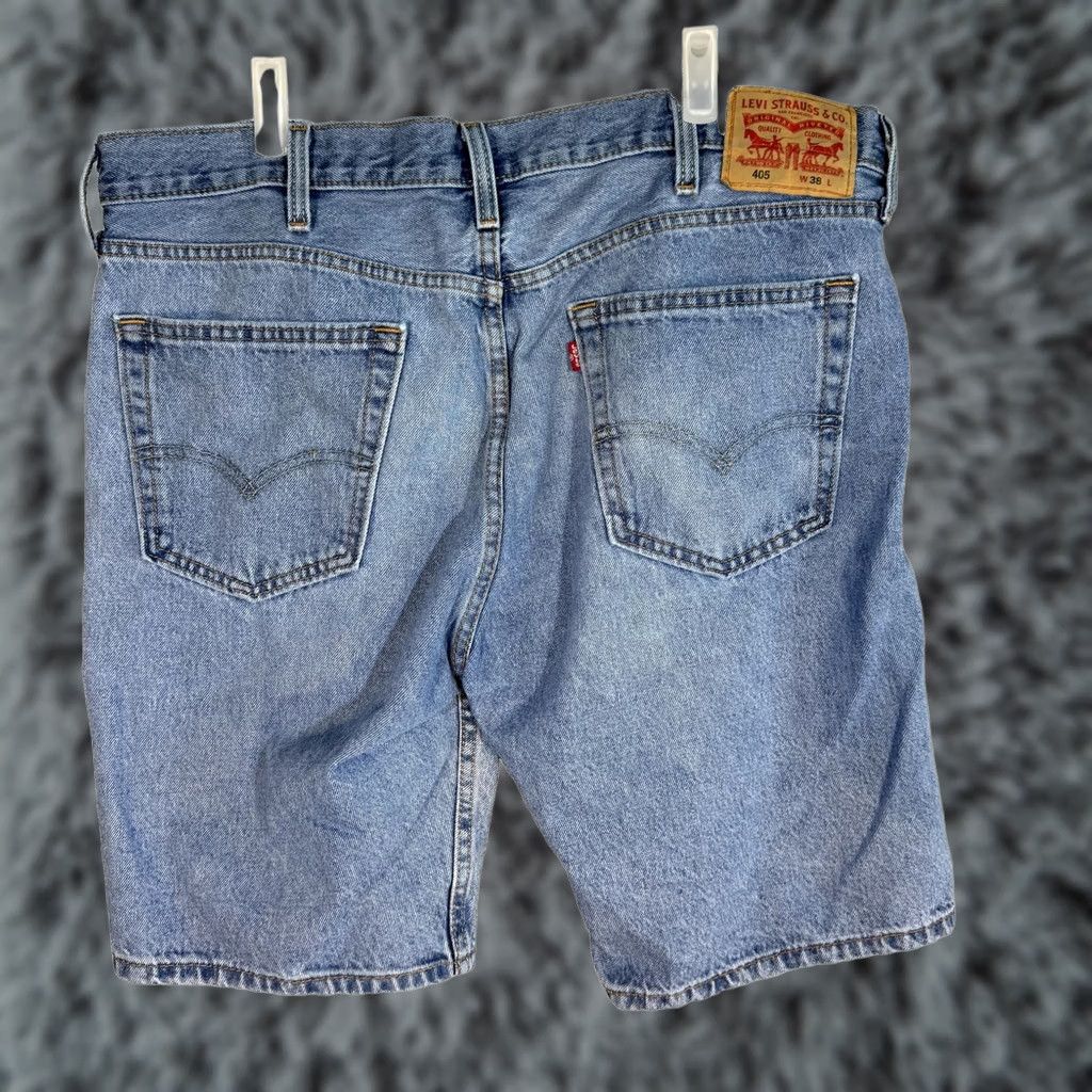 Levi's VINTAGE Levi’s 405 Shorts Mens 38 Blue Light Wash Denim 10 Inseam 5-Pocket Zip Fly Size US 38 / EU 54 - 1 Thumbnail