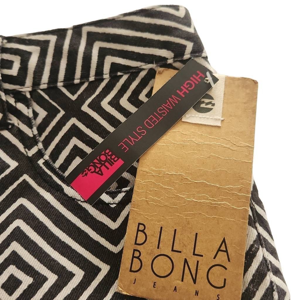Billabong BillaBong Jeans Women's Size 11 Black White Geometric Patter Size 32" / US 10 / IT 46 - 3 Thumbnail