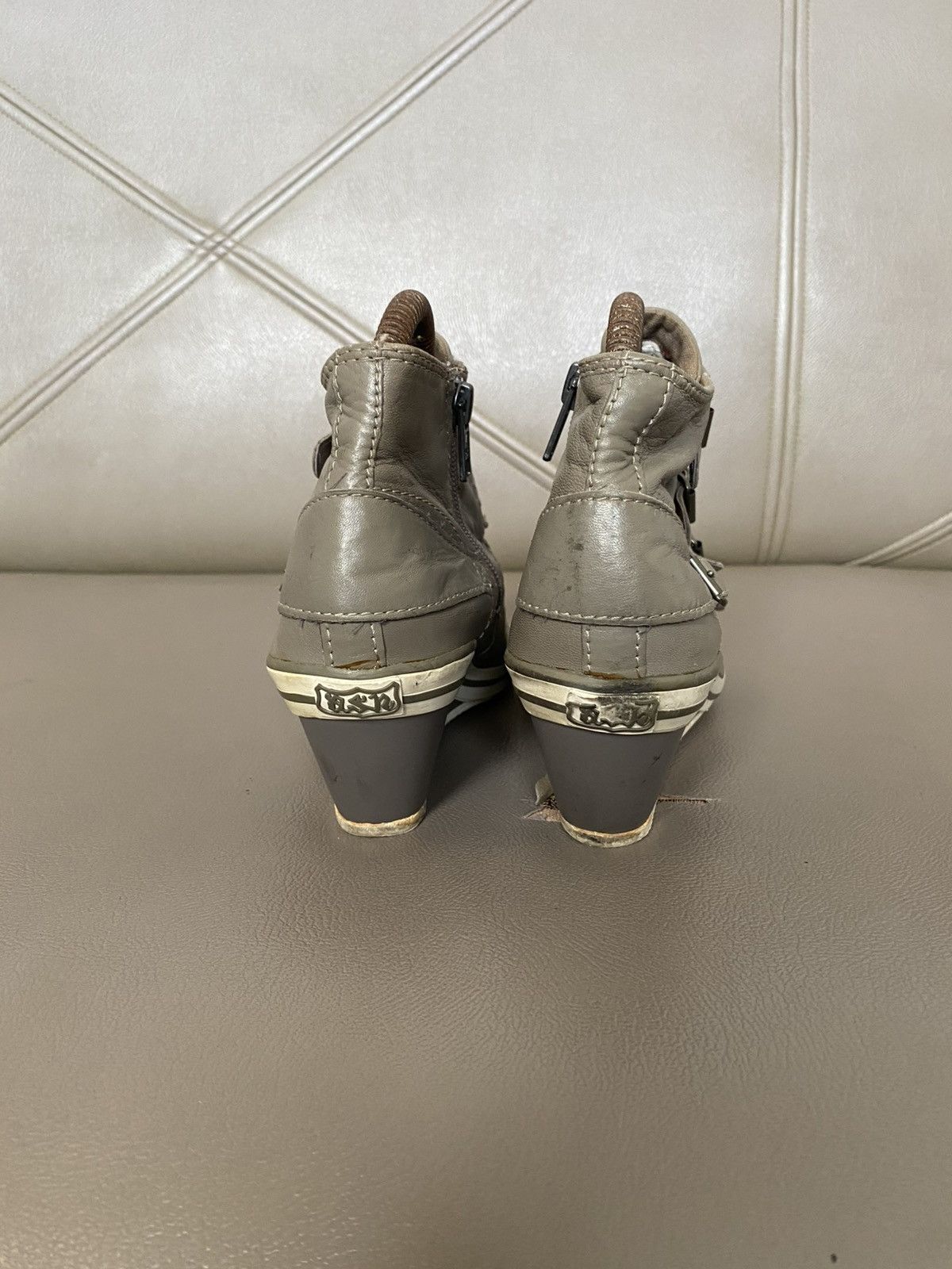 ASH ASH genial wedge taupe gray leather Size US 6 / IT 36 - 4 Thumbnail