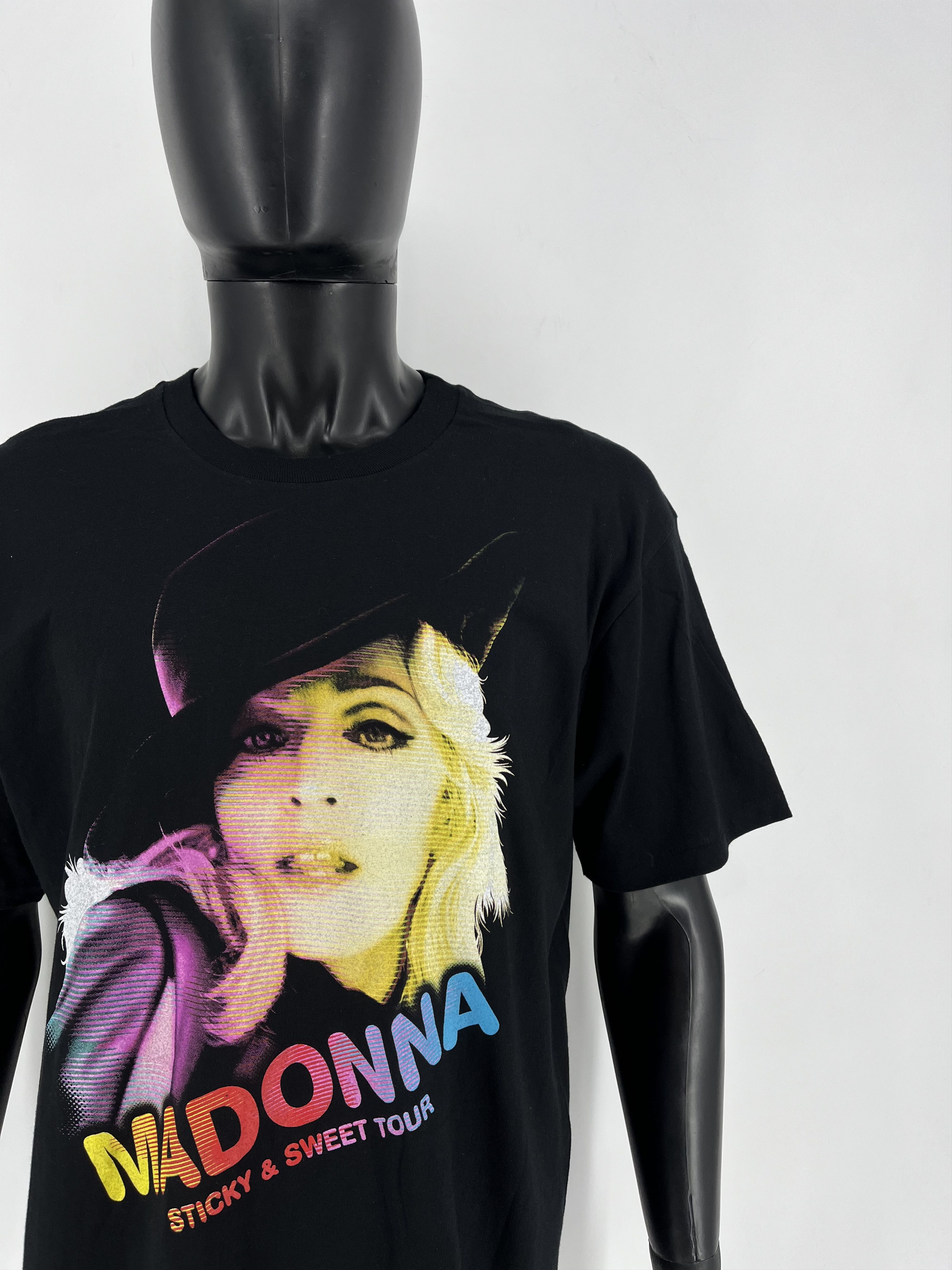 Band Tees × Vintage Vintage 00s Madonna Sticky And Sweet Tour Black T-shirt Size US L / EU 52-54 / 3 - 7 Thumbnail