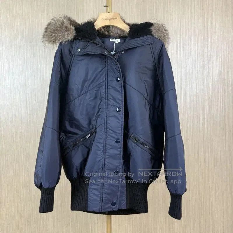 Miu Miu Miu Miu Black Nylon Women's Cotton Jacket . Size M / US 6-8 / IT 42-44 - 1 Thumbnail