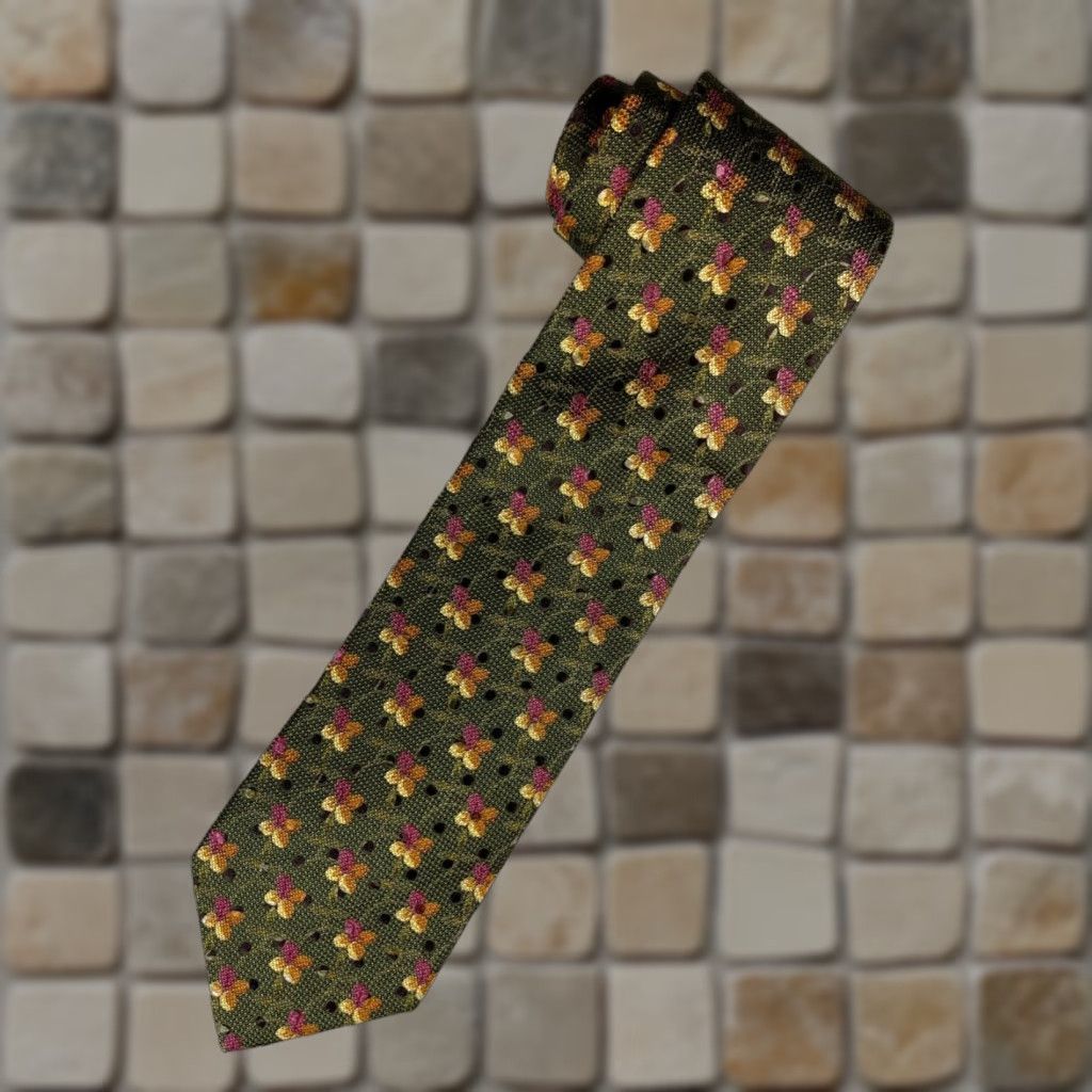 Ermenegildo Zegna VINTAGE Ermenegildo Zegna Men's Luxury Silk Tie Floral Made in Italy Size ONE SIZE - 1 Thumbnail