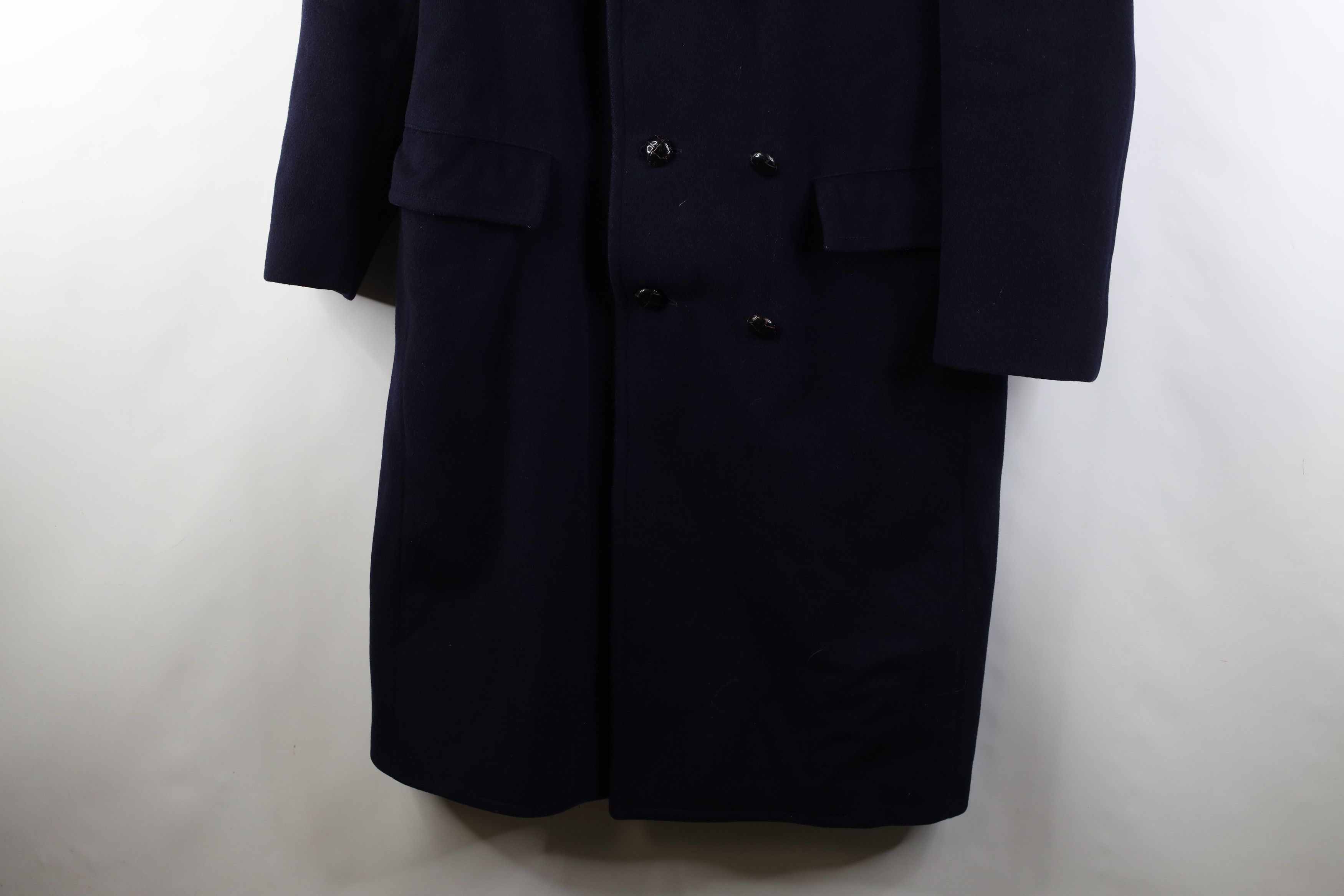 Vintage Vintage 70s Streetwear Heavy Wool Overcoat Jacket Blue USA Size US XL / EU 56 / 4 - 3 Thumbnail