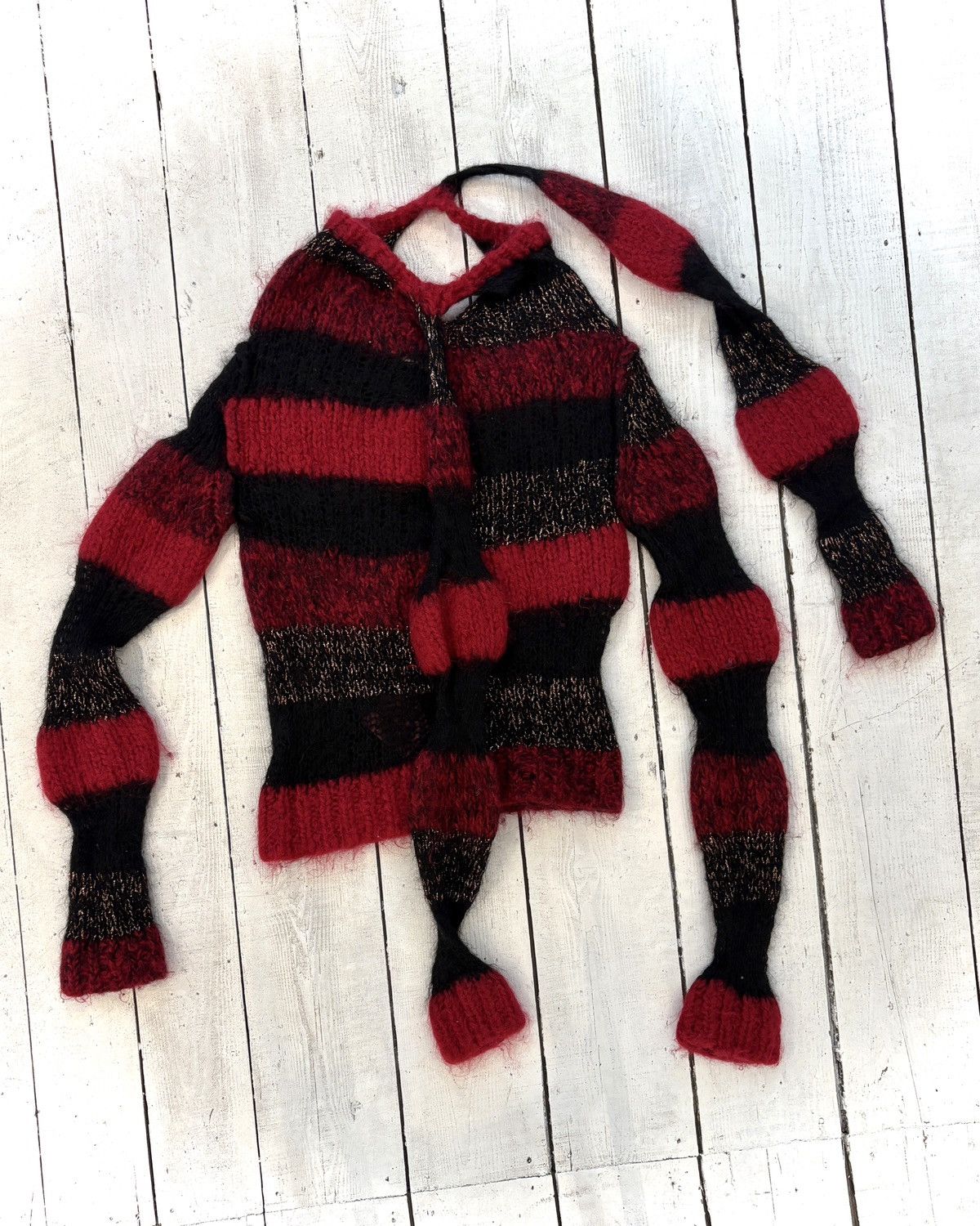 Junya Watanabe Junya Watanabe FW2006 knit + scarf jumper Size S / US 4 / IT 40 - 1 Thumbnail